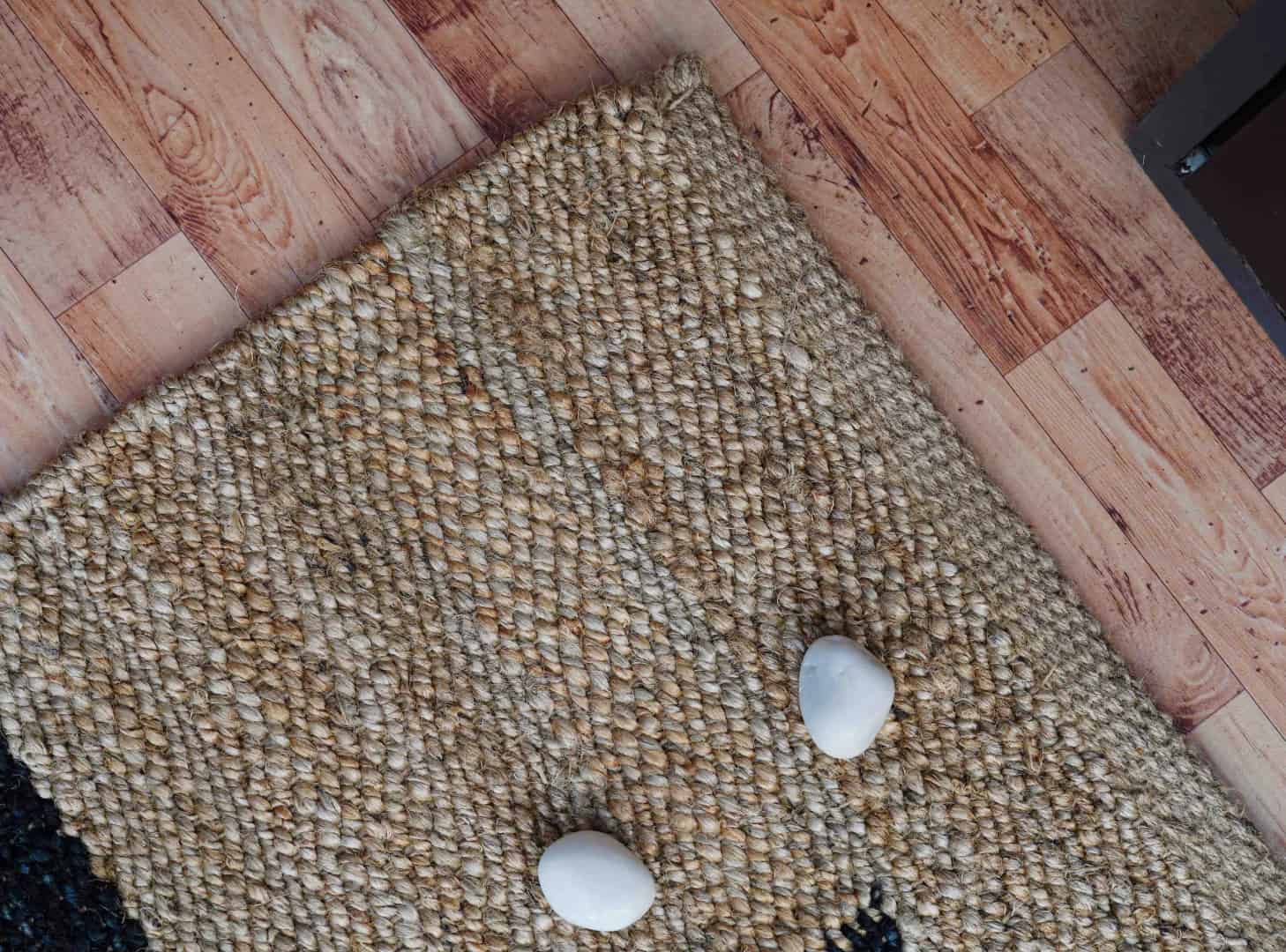 Indian Hand Loomed Natural Jute Hemp Runner Rug with Black Stripes - Image 8