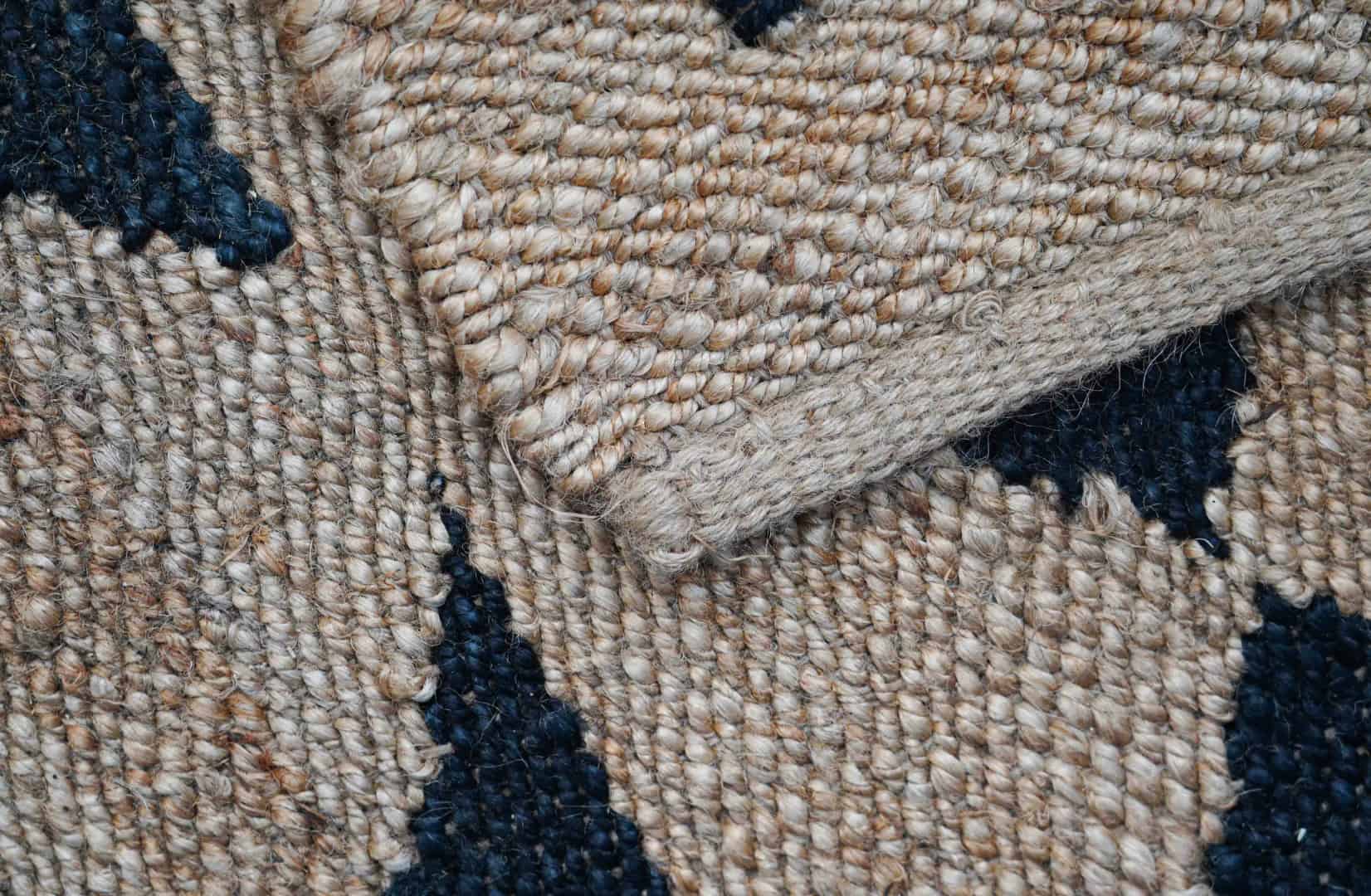 Custom size Handwoven Natural Jute Hemp Runner Rug with Black Design - Image 11