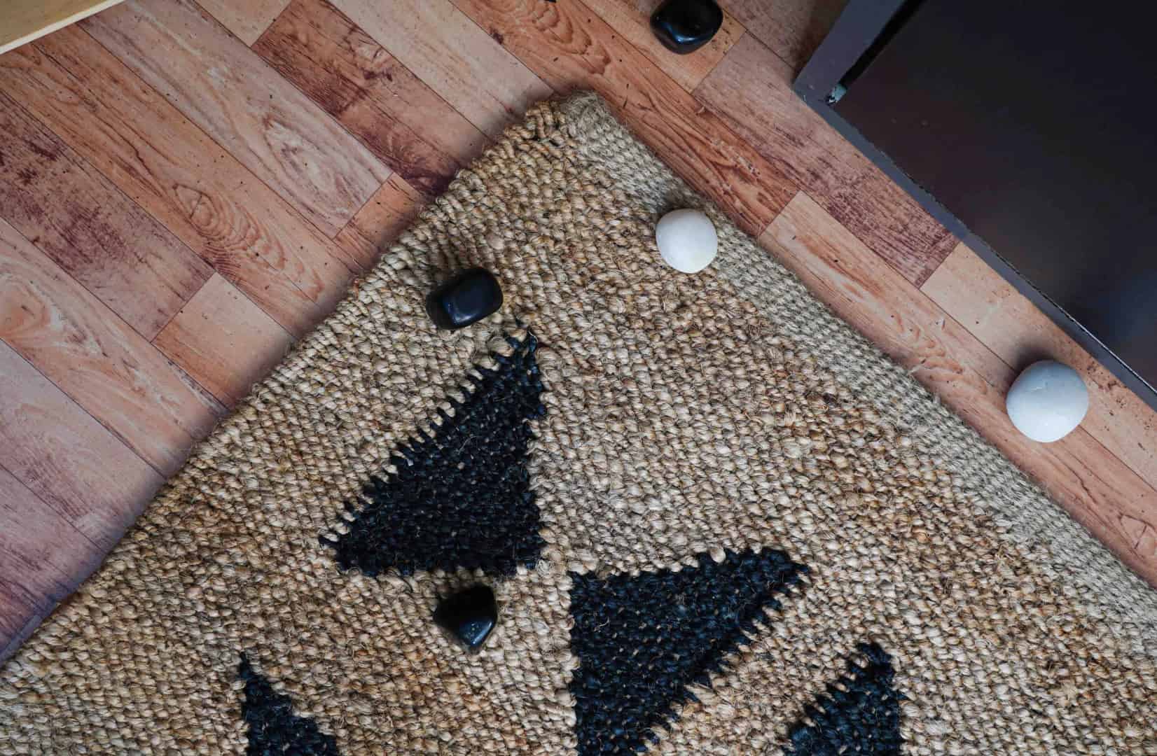 Custom size Handwoven Natural Jute Hemp Runner Rug with Black Design - Image 8