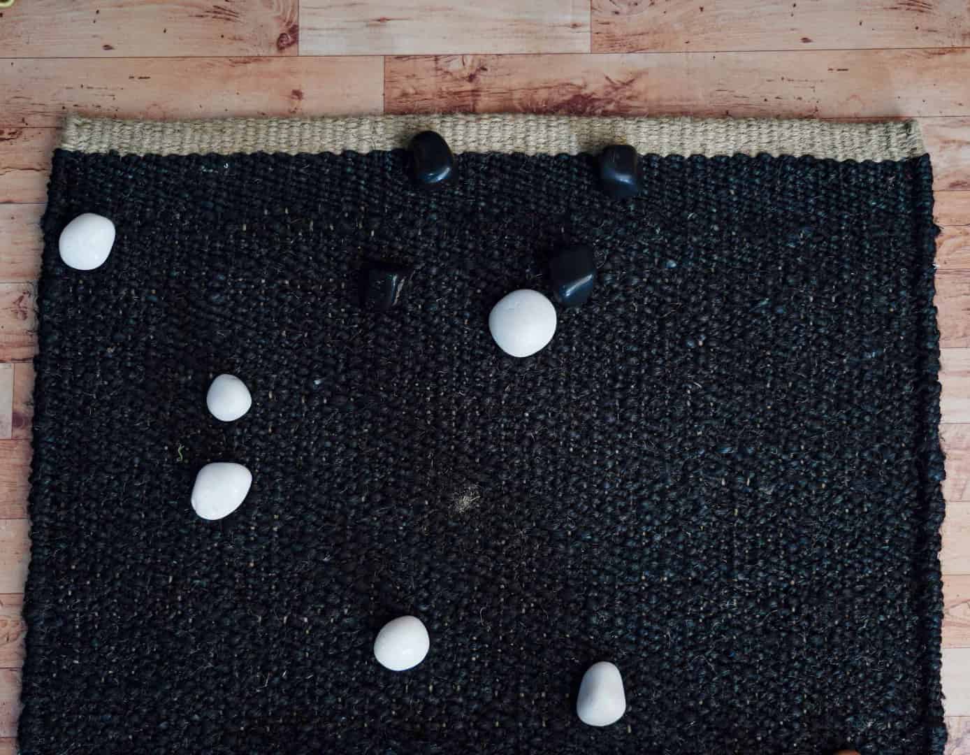 Off White and Black Handwoven Jute Hemp Runner Rug - Image 9