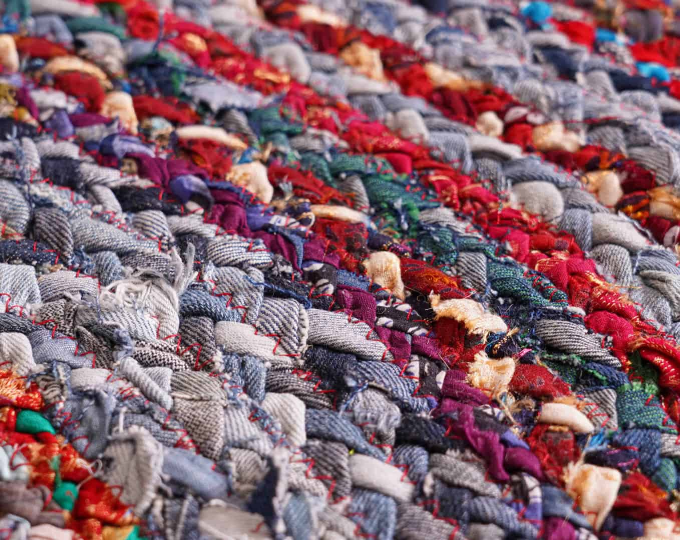 Colorful Multicolor Cotton Round Rug - Image 6