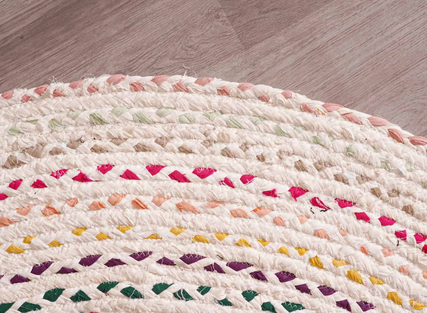 Home Decor Multicolor Cotton Round Rug and Doormat - Image 7