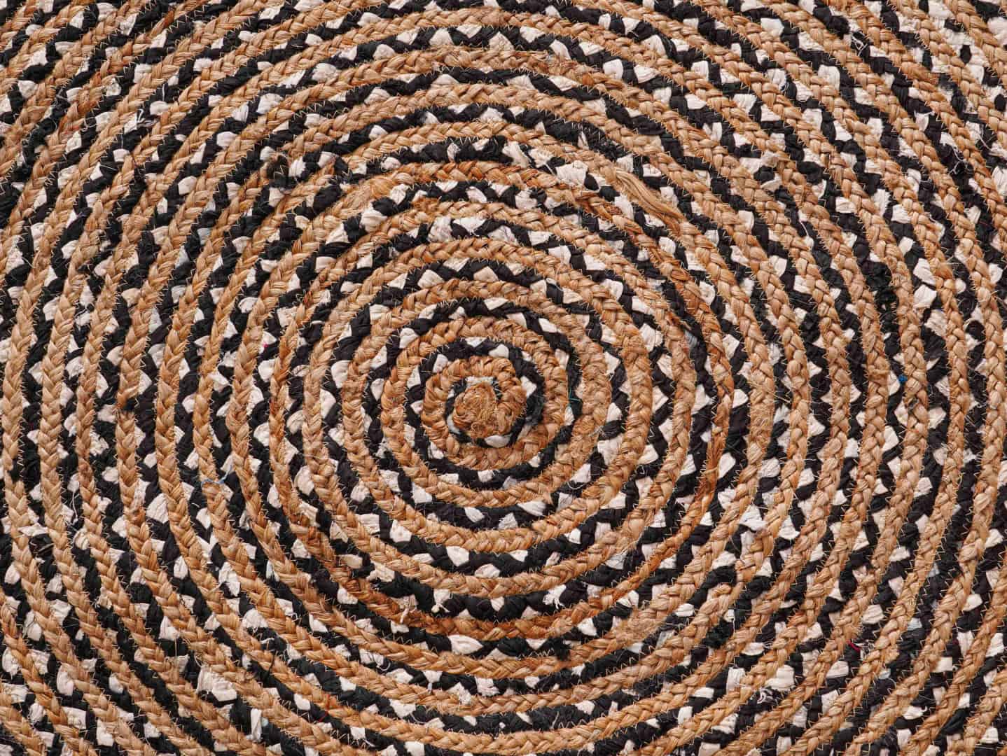 Multicolor Hand Braided Jute and Cotton Round Rug and Doormat - Image 8