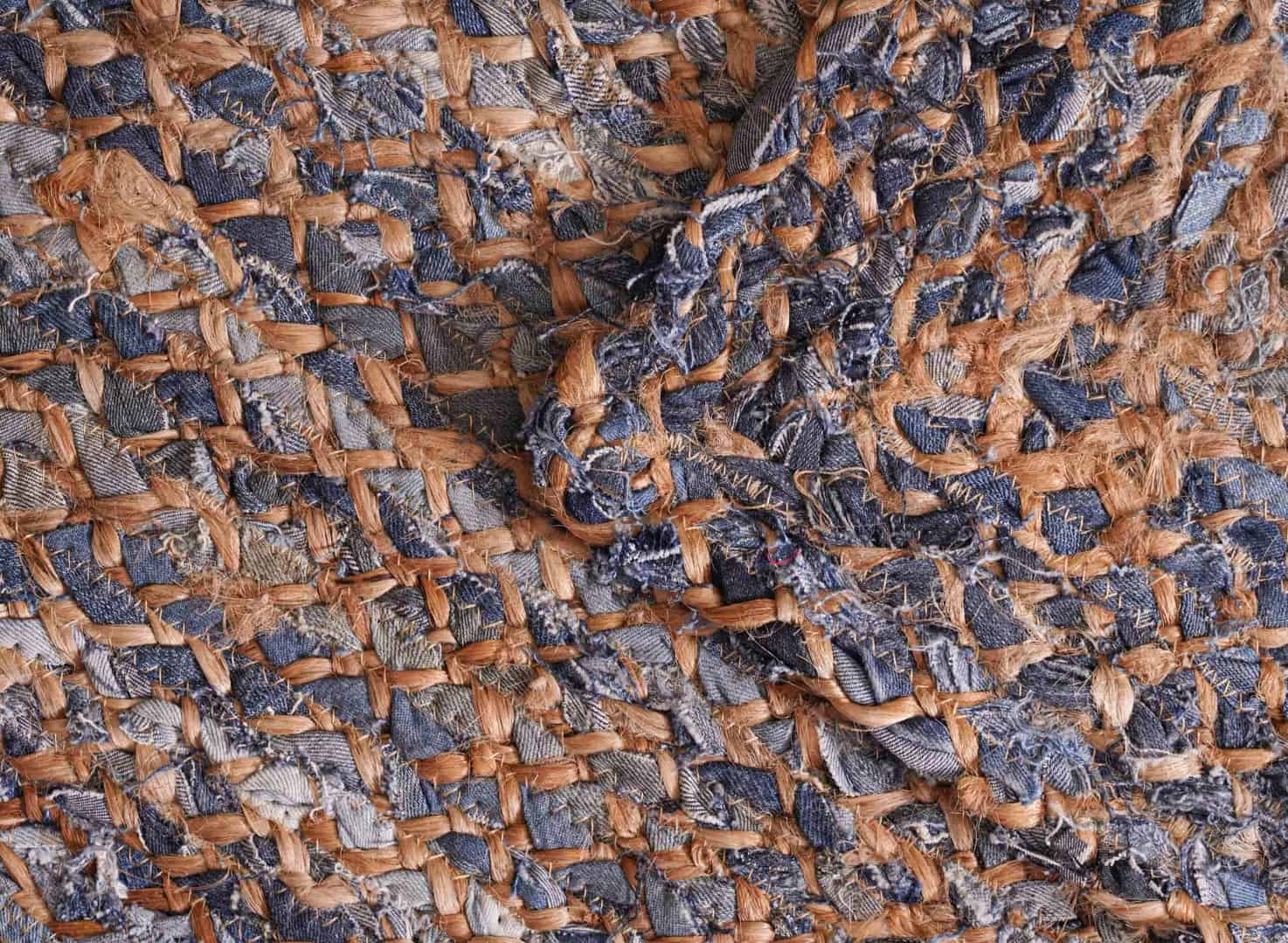 Custom Size Cotton and Jute Braided Rectangle Cotton Chindi Rug  - Image 8