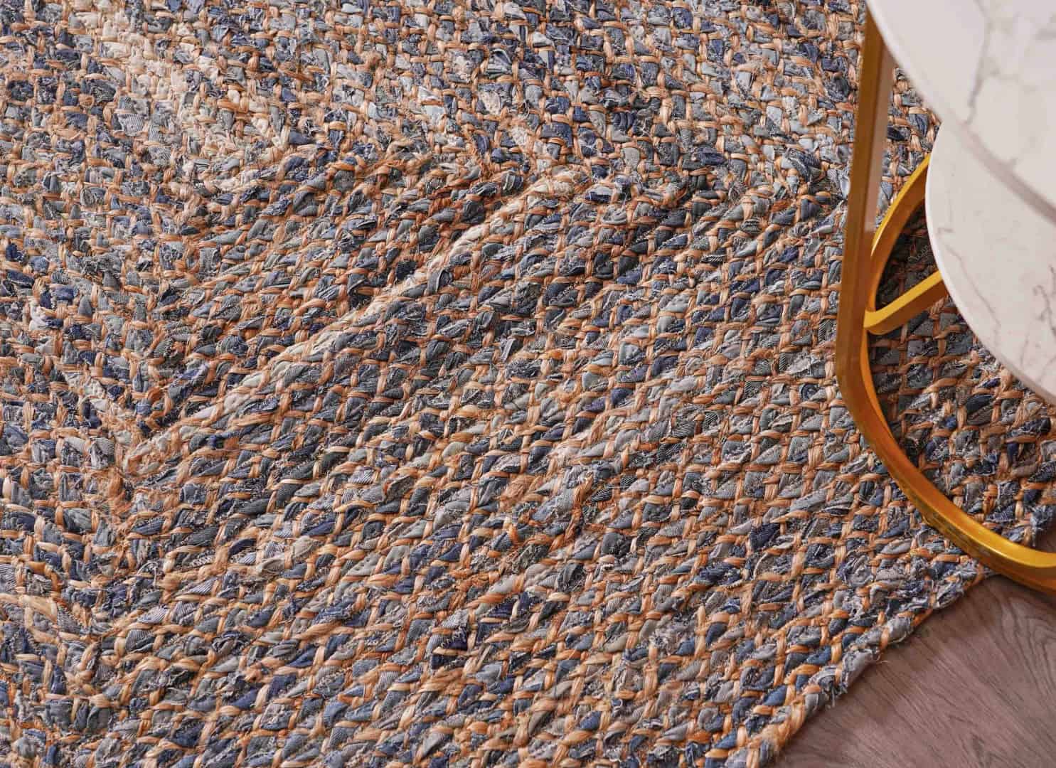 Custom Size Cotton and Jute Braided Rectangle Cotton Chindi Rug  - Image 9