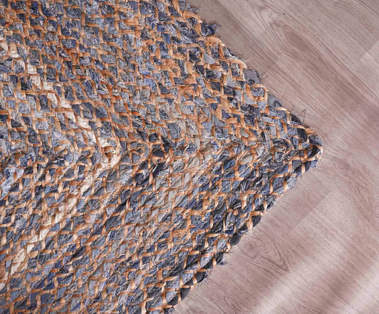 Custom Size Cotton and Jute Braided Rectangle Cotton Chindi Rug  - Image 10