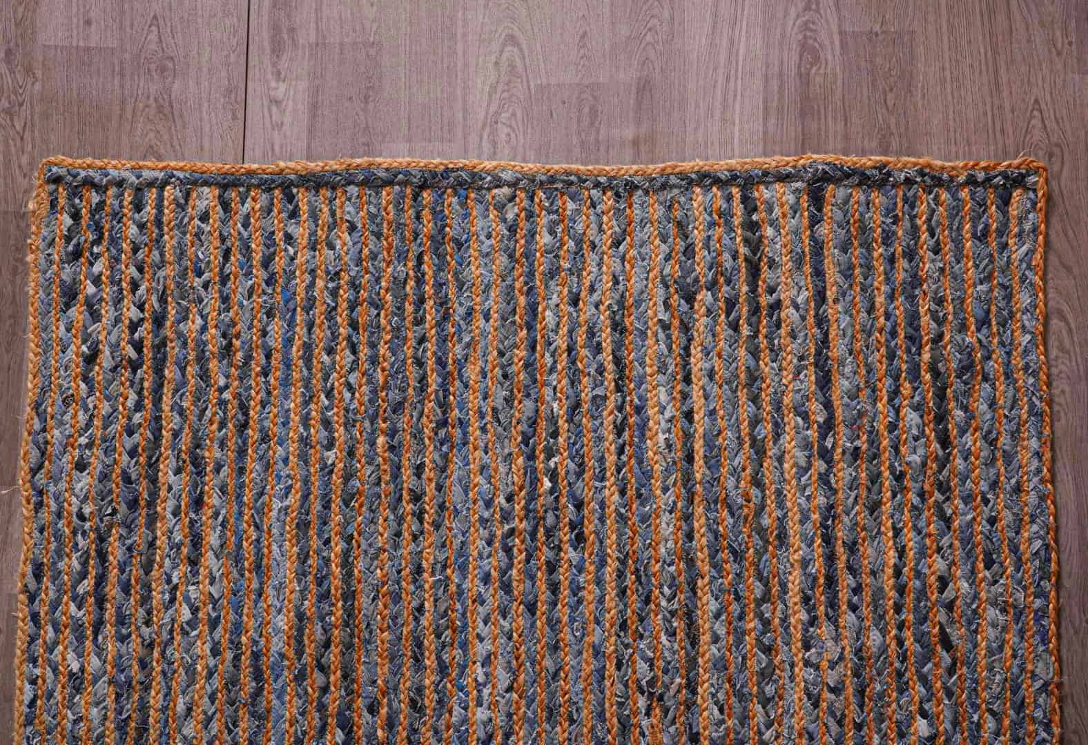 Hand Braided Cotton Jute Chindi Rug Rectangle Shape Rug  - Image 5