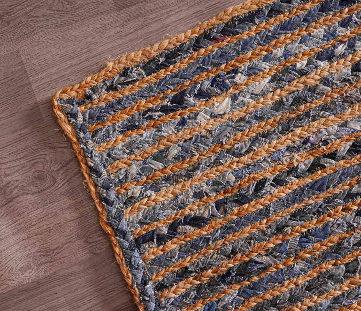 Hand Braided Cotton Jute Chindi Rug Rectangle Shape Rug  - Image 7