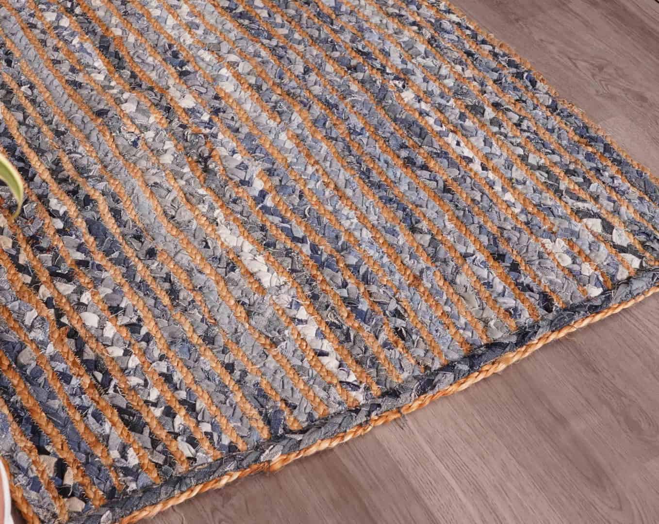 Hand Braided Cotton Jute Chindi Rug Rectangle Shape Rug  - Image 8