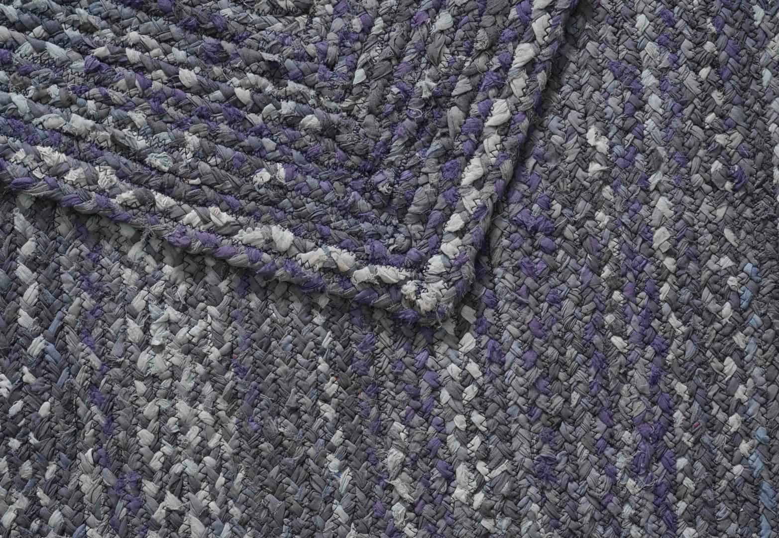 Handmade Bohemian Blue Cotton Rectangle and Square Rug - Image 6