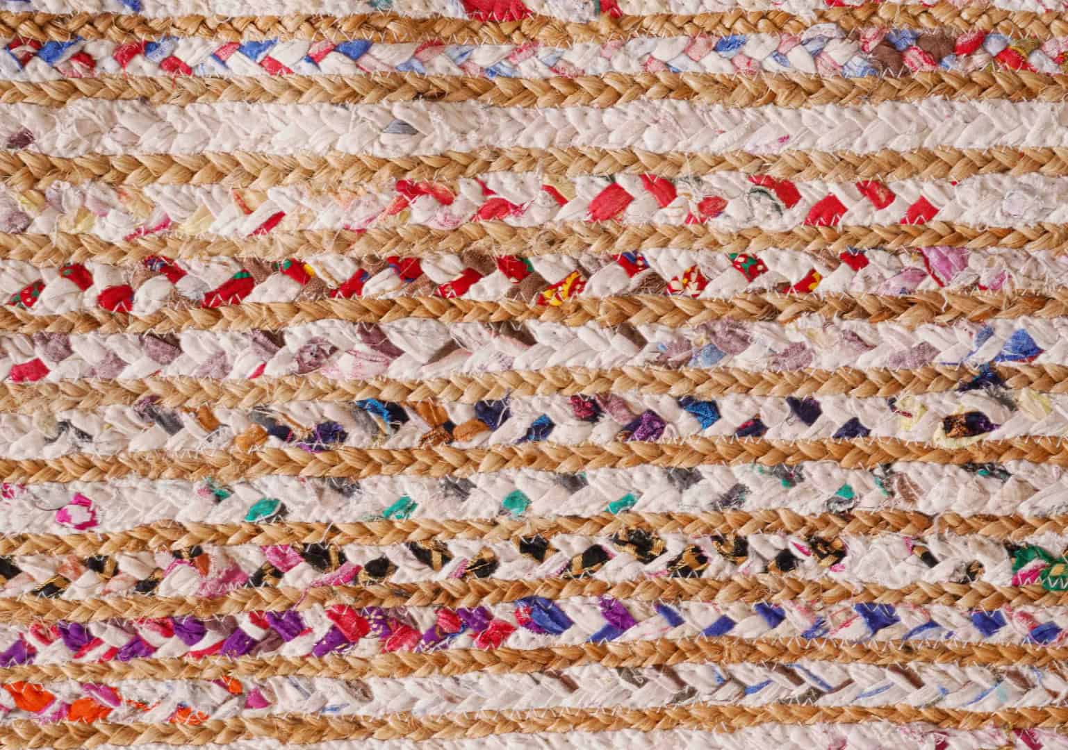 Home Decor Bohemian Natural Jute and Cotton Oval Rug - Image 6