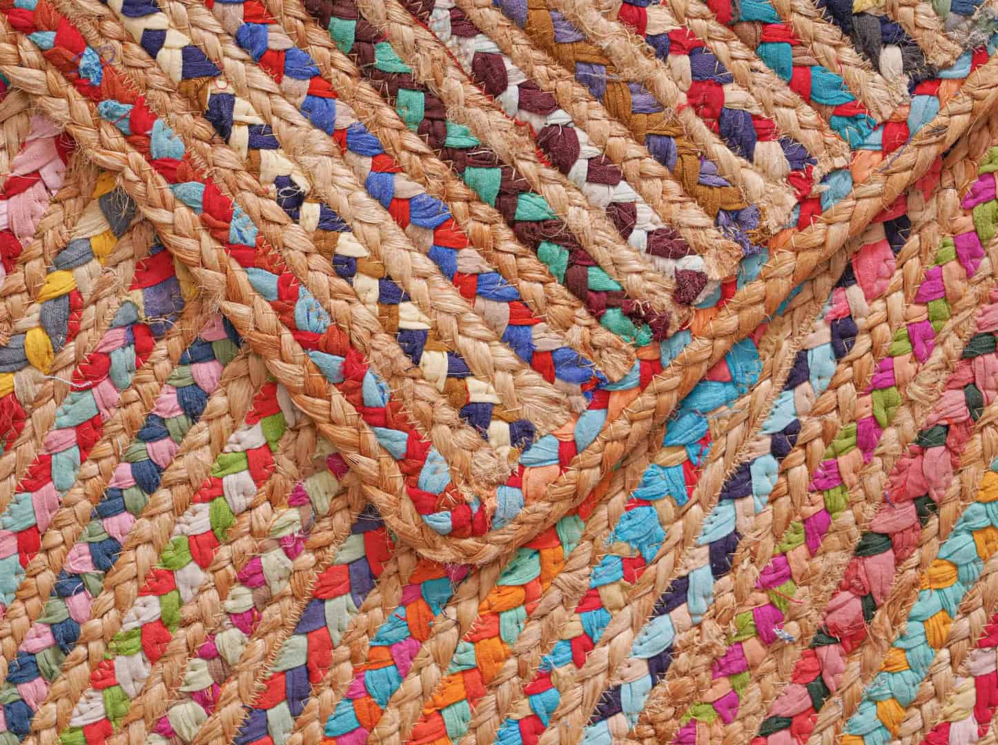 Custom Size Hand Braided Multicolor Natural Jute and Cotton Runner Rug - Image 9