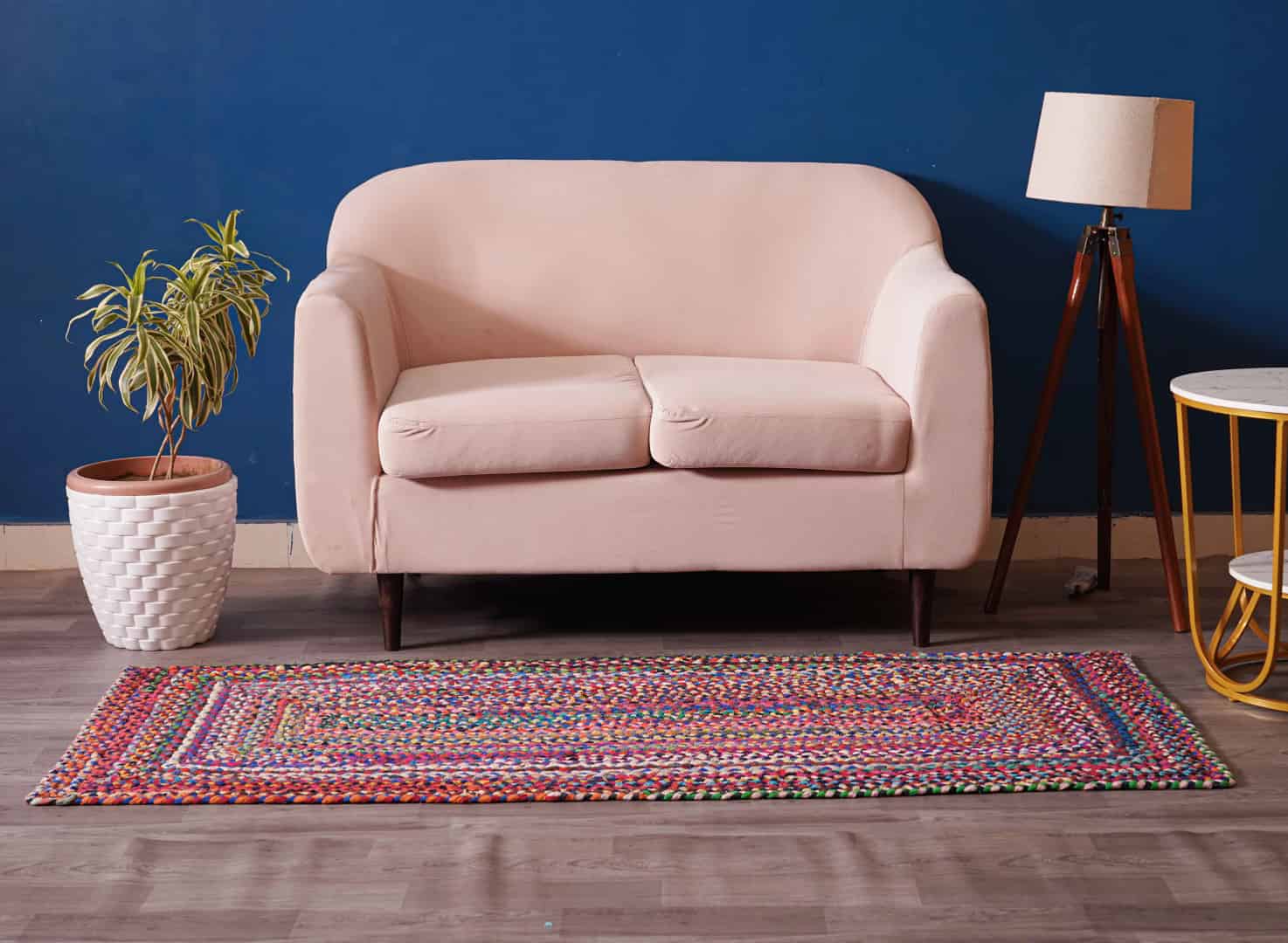 Home Decor Bohemian Multicolor Cotton Runner Rug - Image 4