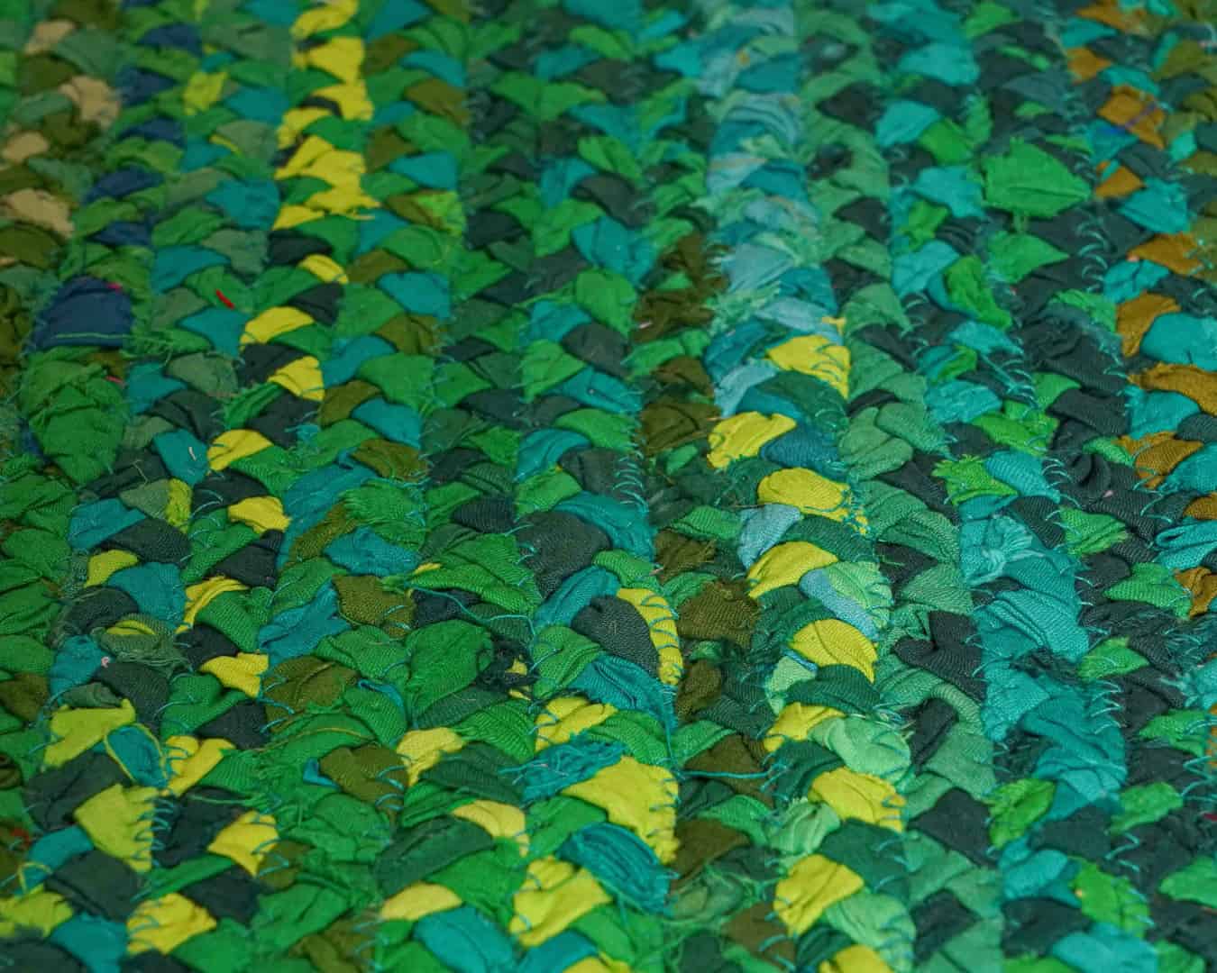 Custom Size Handmade Green Cotton Chindi Runner Rug - Image 7