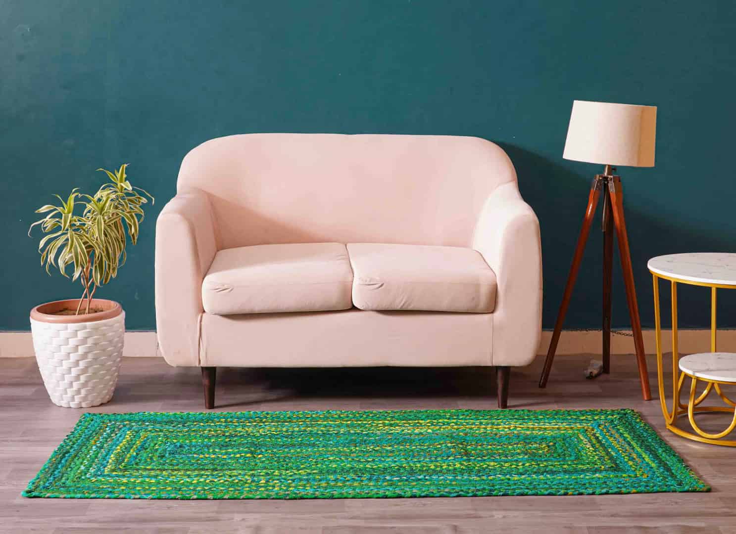 Custom Size Handmade Green Cotton Chindi Runner Rug - Image 3