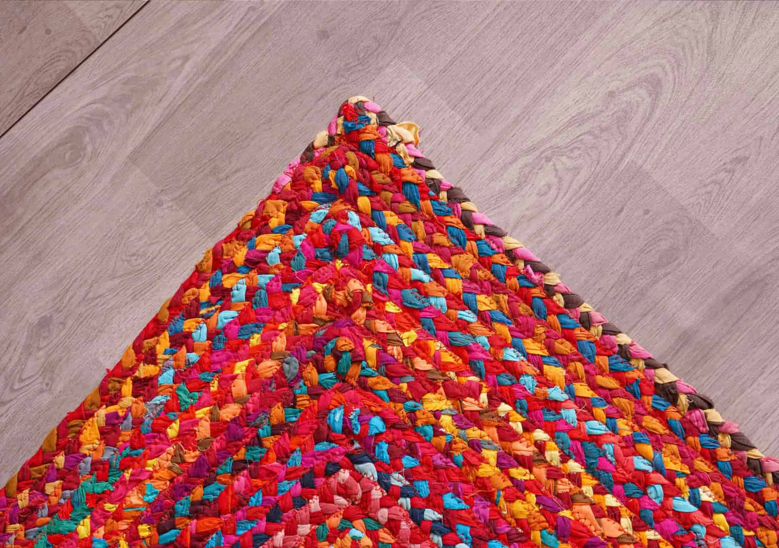 Multicolor Decorative Hand Braided Cotton Runner Rug - Image 7