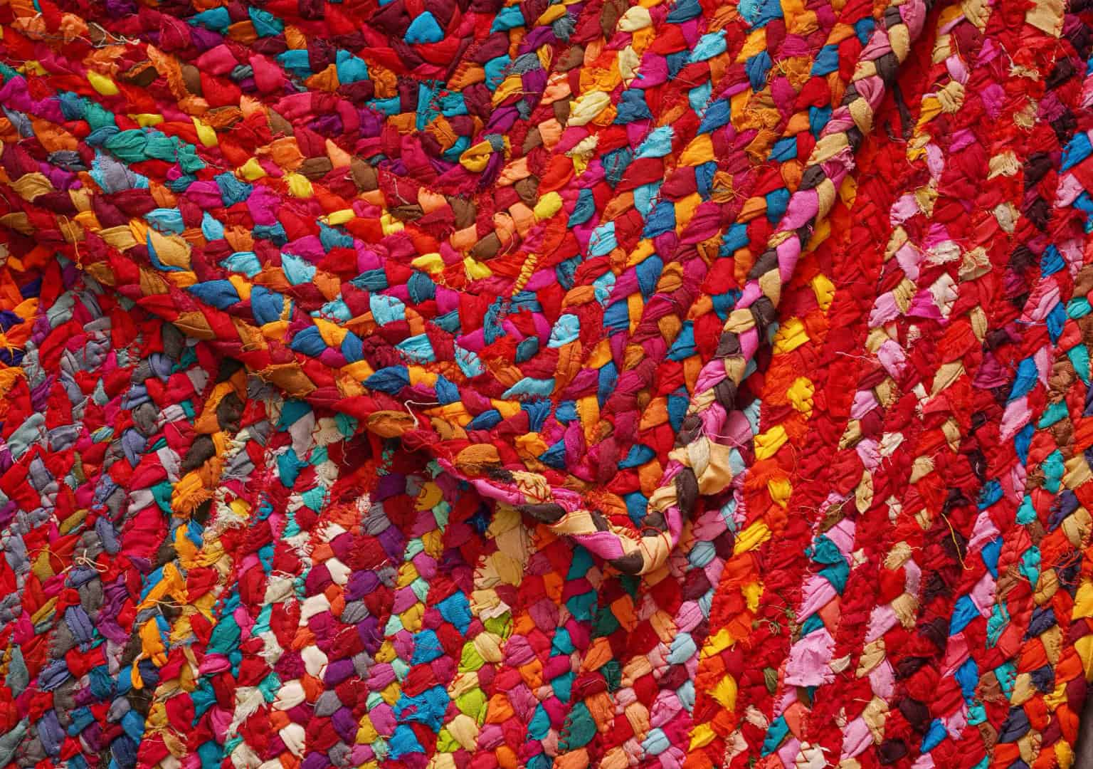 Multicolor Decorative Hand Braided Cotton Runner Rug - Image 10