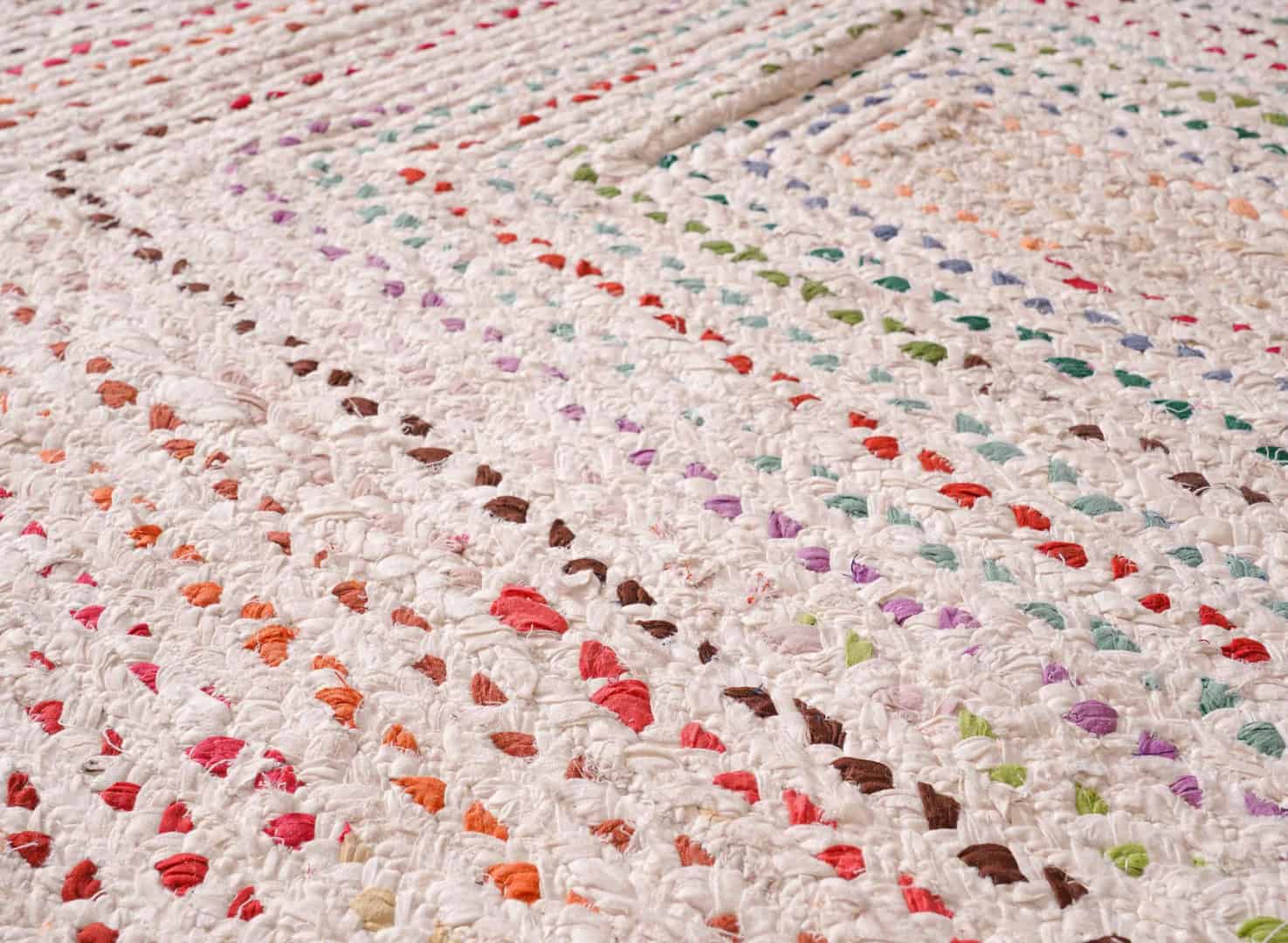 Indian Handwoven Multicolor Cotton Chindi Runner Rug - Image 7