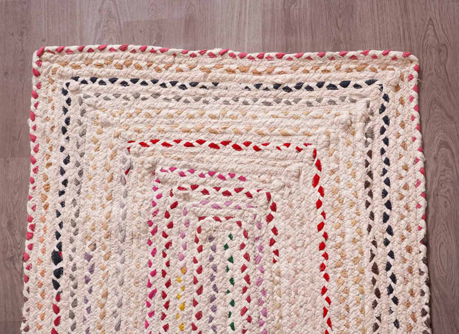 Indian Handwoven Multicolor Cotton Chindi Runner Rug - Image 6