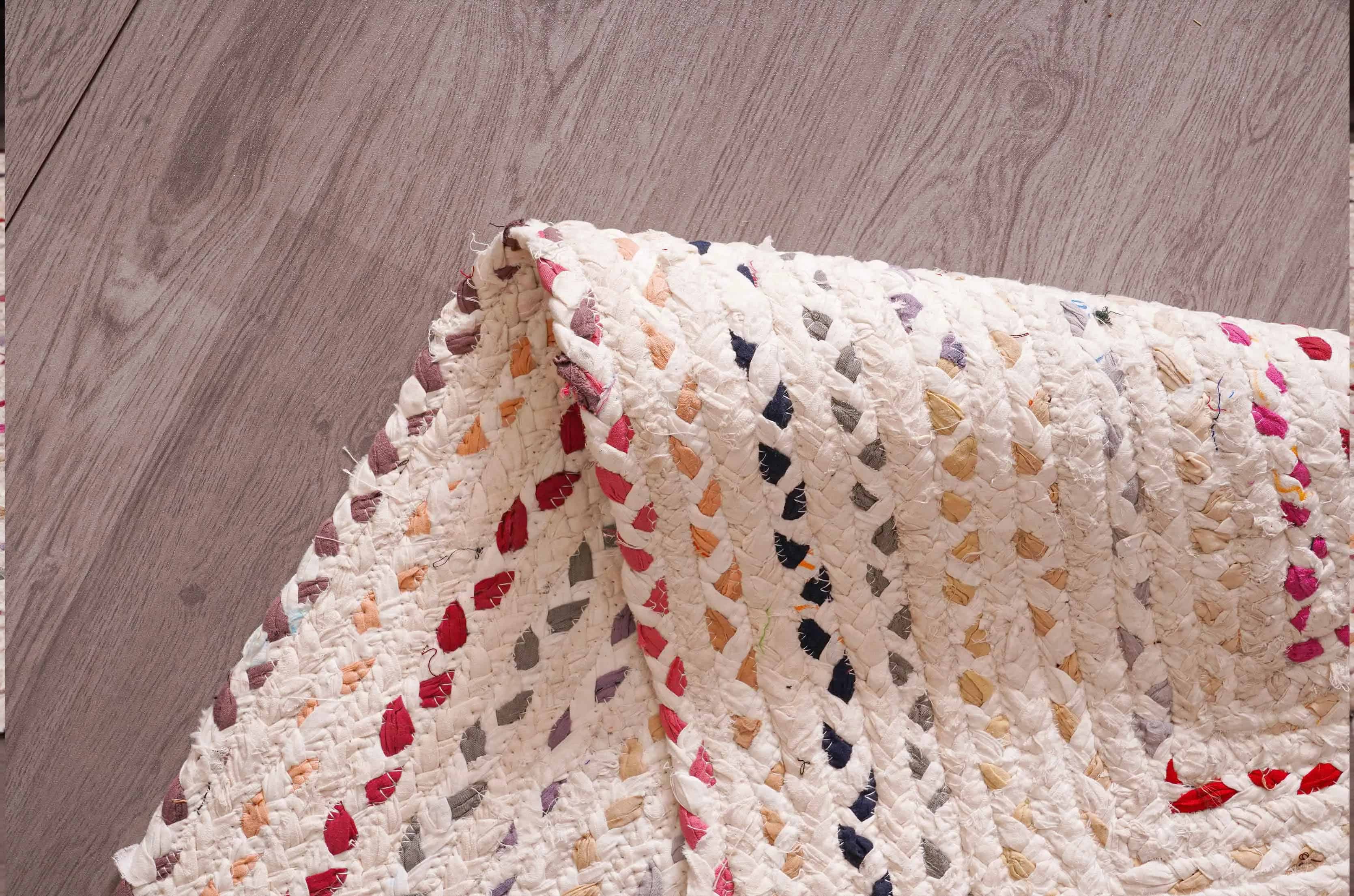 Indian Handwoven Multicolor Cotton Chindi Runner Rug - Image 9