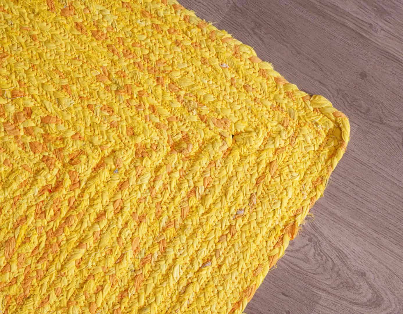 Yellow Handwoven Cotton Chindi Runner Rug and Mat - Image 6