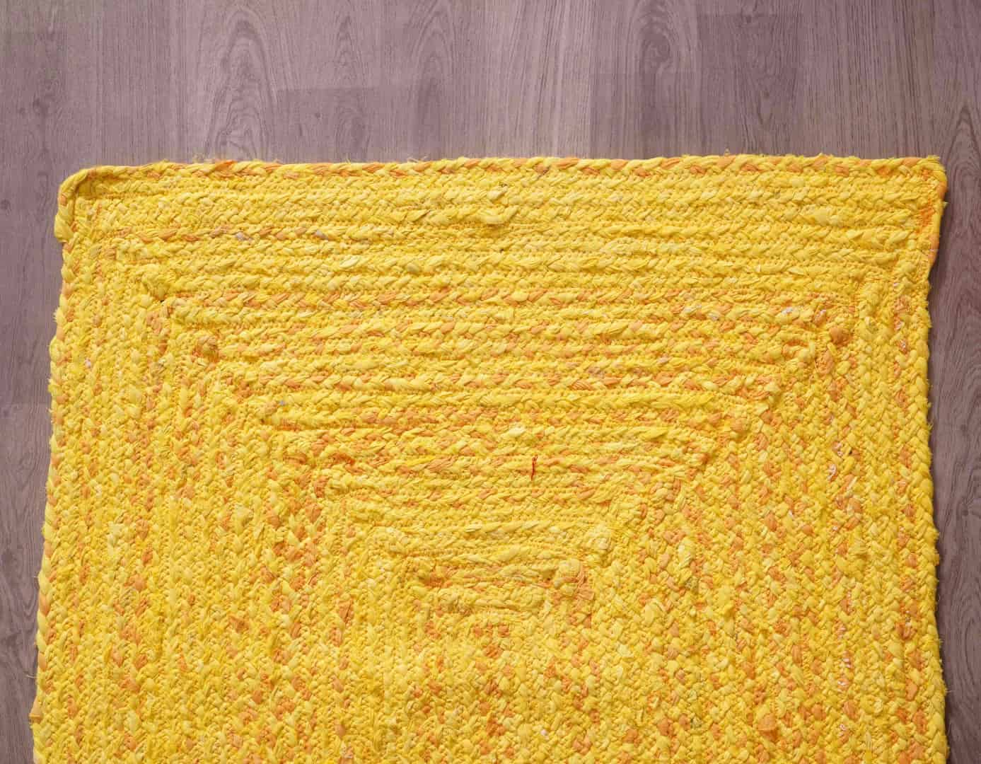 Yellow Handwoven Cotton Chindi Runner Rug and Mat - Image 4