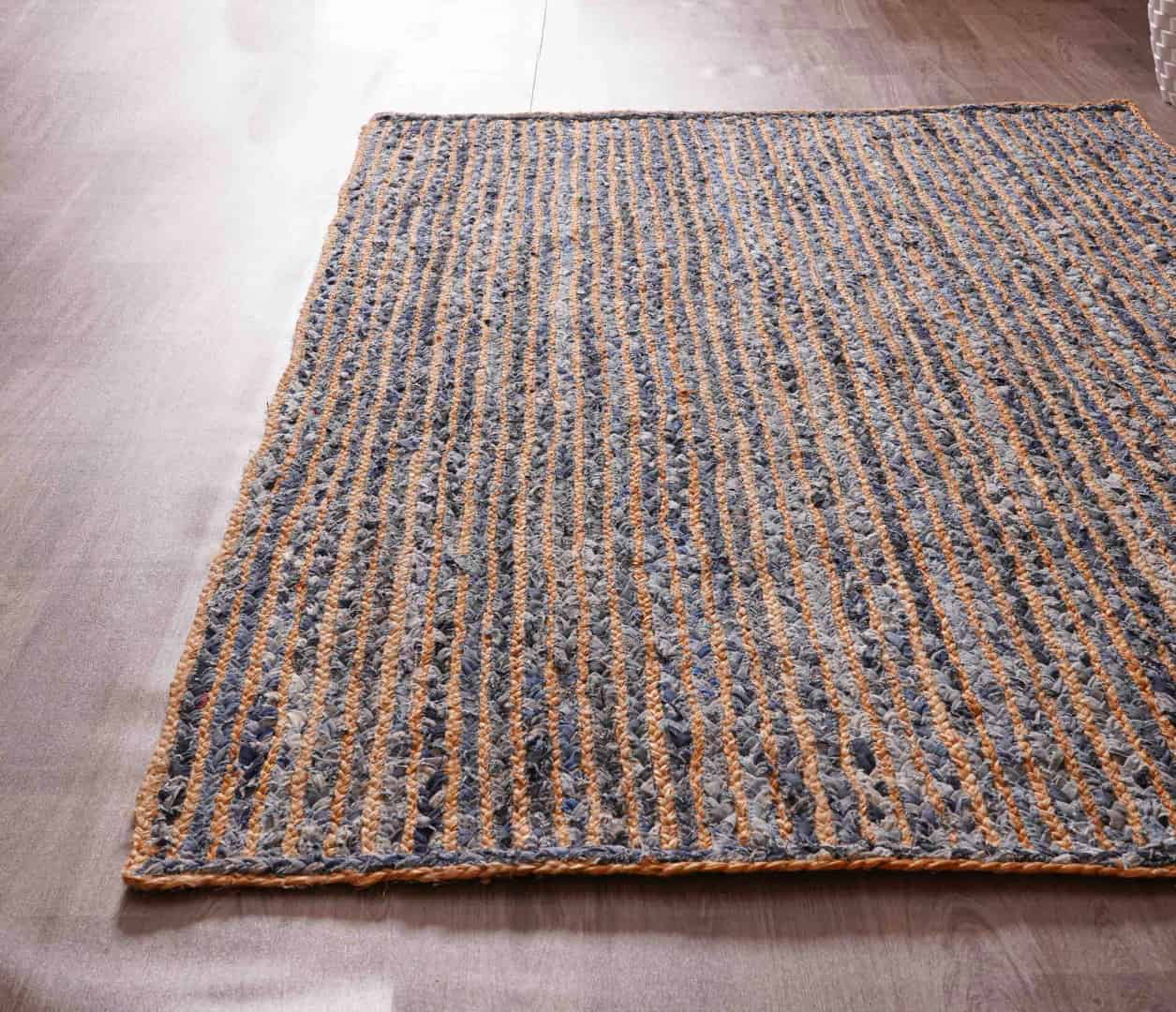 Beige with Multicolor Cotton Hand Braided Runner Rug - Image 6