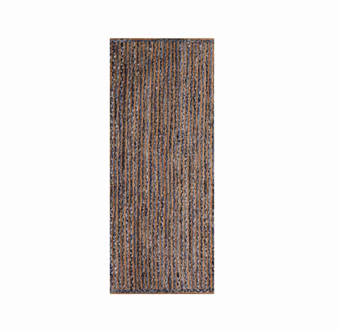 Beige with Multicolor Cotton Hand Braided Runner Rug - Image 1