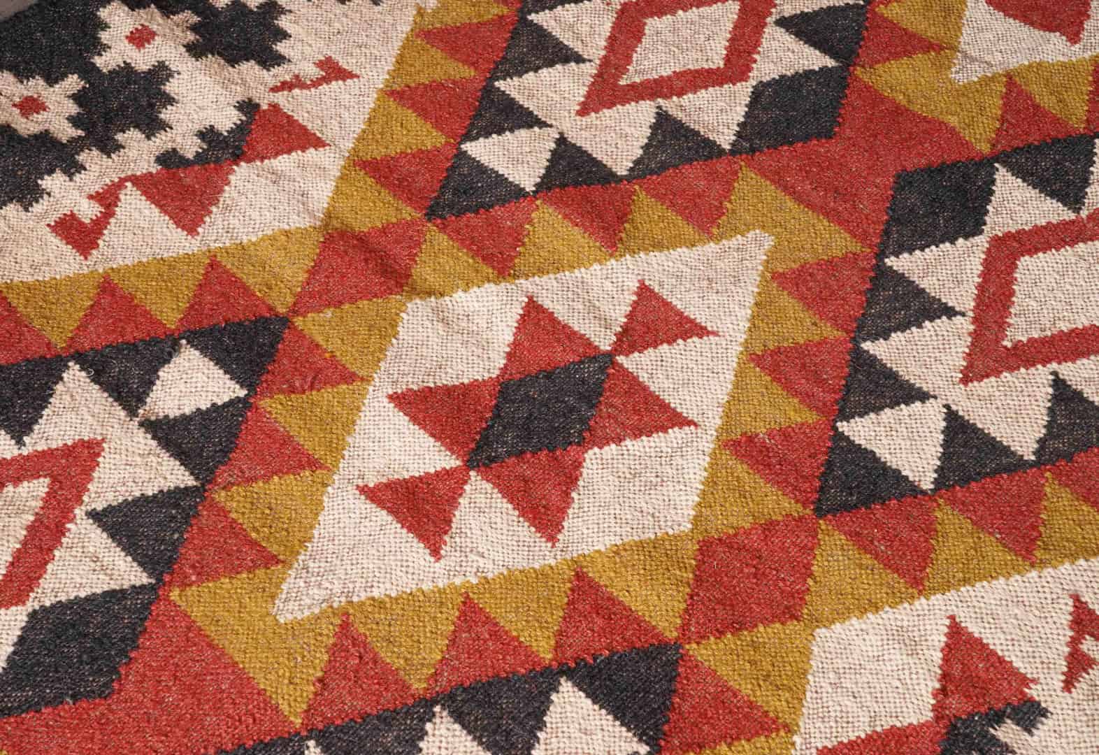 Jute Kilim Rug Wool Southwestern Traditional Jute Bohemian Jute Rug Moroccan Area Rug Boho Decor Indian Large Size Rug For Living Room Decor Rug  - Image 6