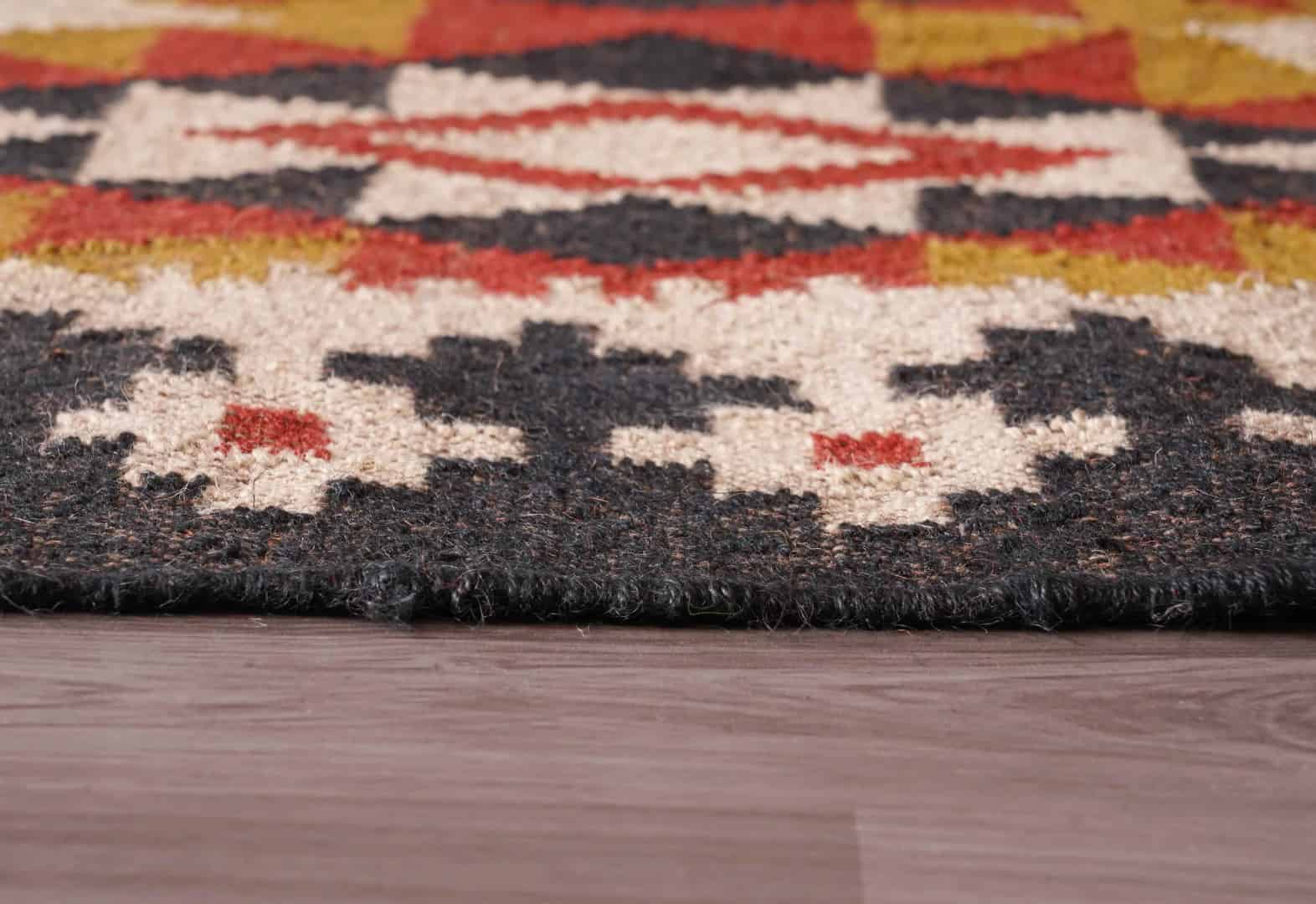 Jute Kilim Rug Wool Southwestern Traditional Jute Bohemian Jute Rug Moroccan Area Rug Boho Decor Indian Large Size Rug For Living Room Decor Rug  - Image 8