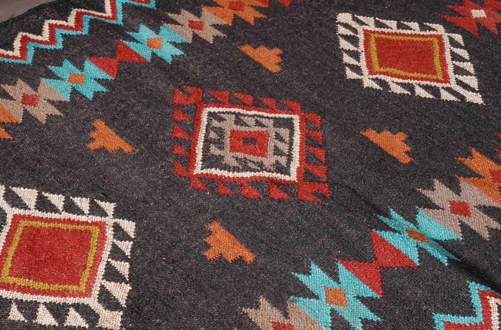 Wool Jute Traditional Kilim Rug Indian Rug Vintage Rug Oushak Rug Vintage Kilim Rug Vintage Large Kilim Jute Dhurrie Boho Decor Area Rug  - Image 8