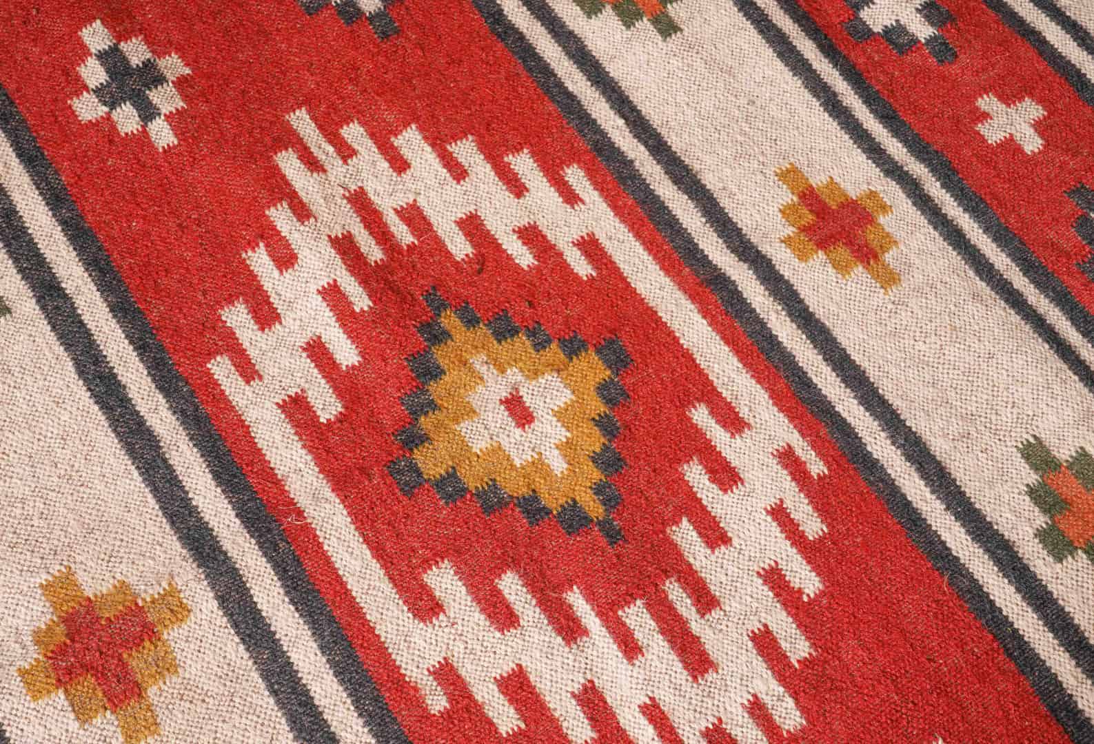 Indian Handwoven Multicolor Wool Jute Kilim Rug With Fringes Jute Rug Large Area Kilim Jute Rug Decorative Home And Kitchen Jute Rug Boho Area Rug  - Image 5