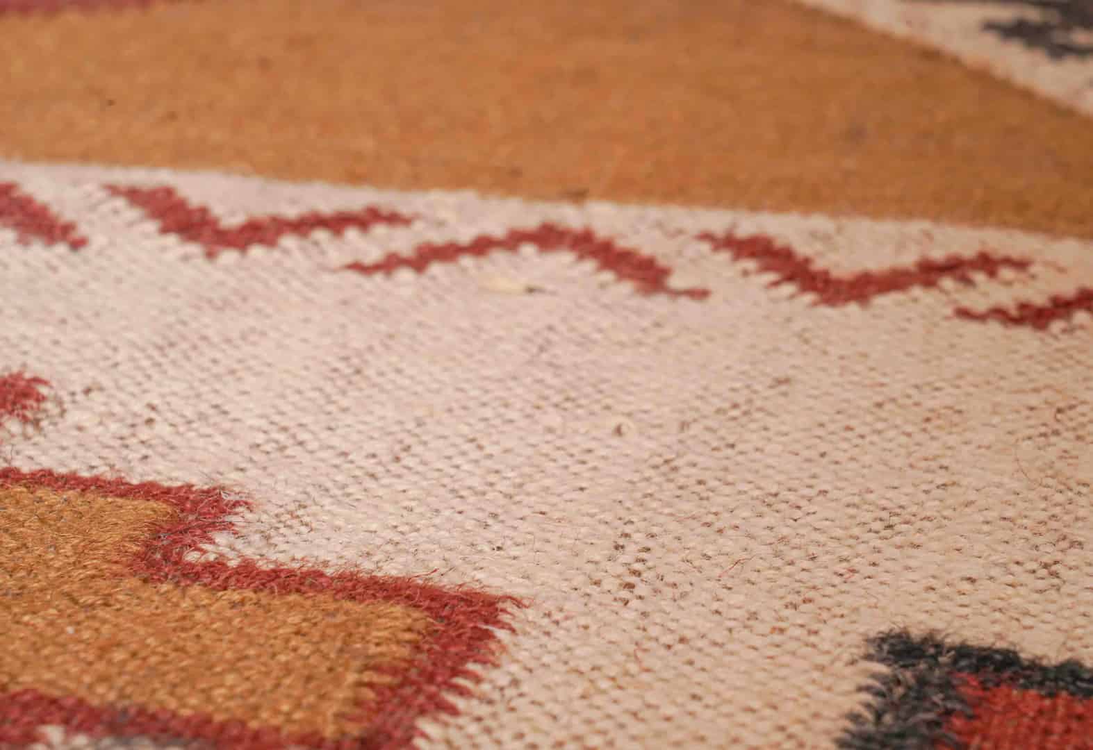 Wool Jute Rugs For Home Decor Vintage Wool Jute Rug Traditional Kilim Rug Indian Rug Vintage Rug Oushak Rug Vintage Kilim Rugs - Image 7