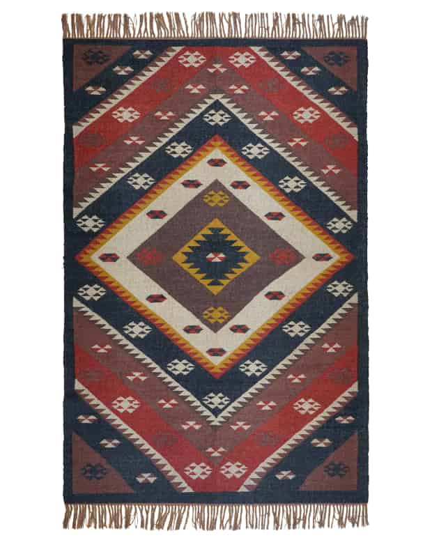 Chouhan-KLM400006 Handwoven Multi Color Large Jute Dhurrie Rug - Image 2