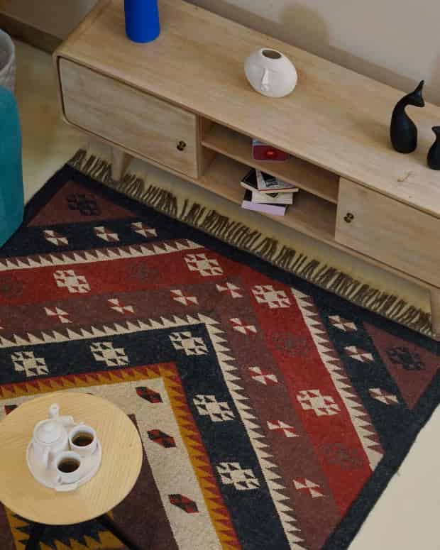 Chouhan-KLM400006 Handwoven Multi Color Large Jute Dhurrie Rug - Image 4