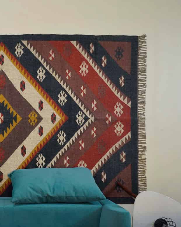 Chouhan-KLM400006 Handwoven Multi Color Large Jute Dhurrie Rug - Image 5