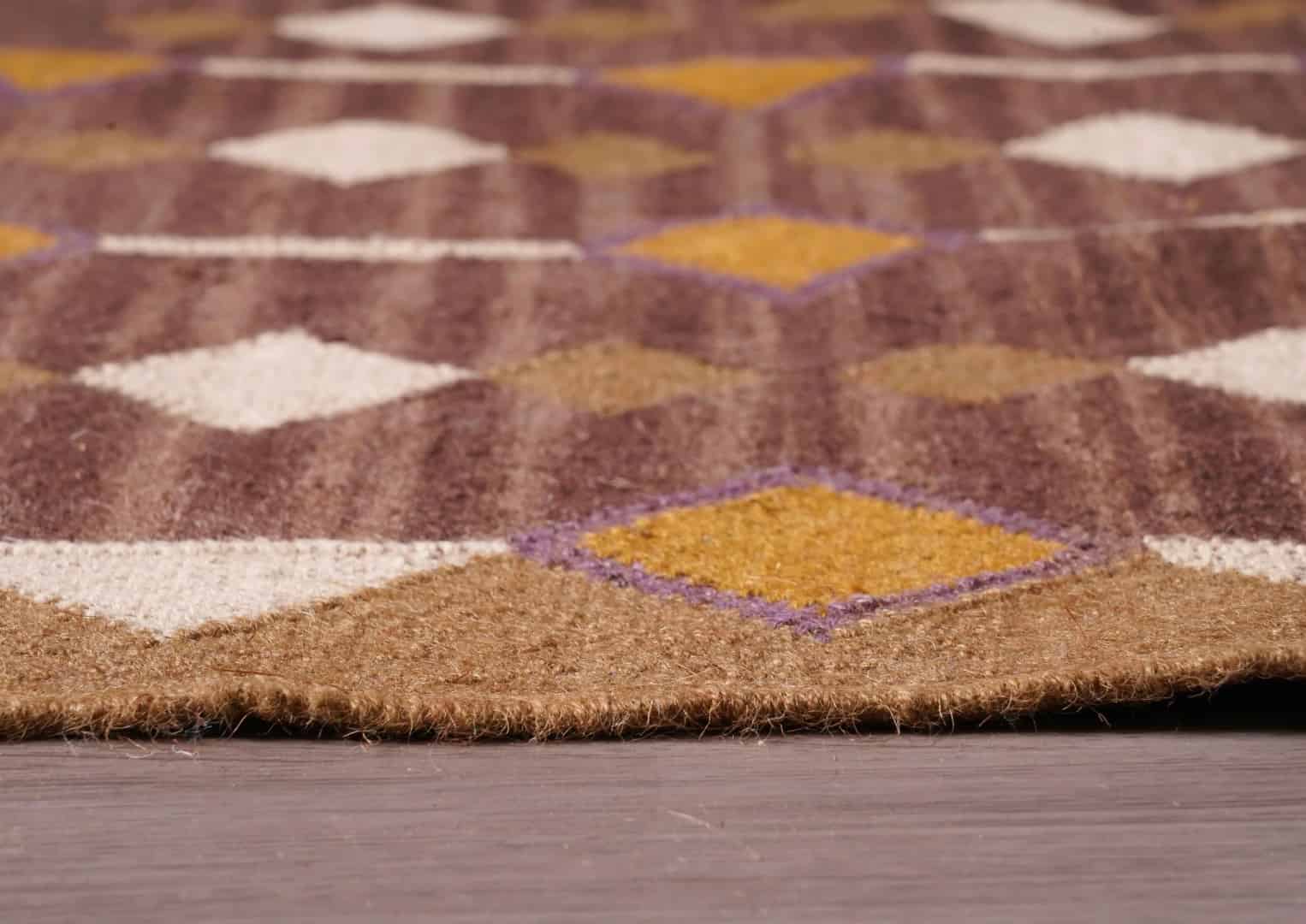 Vintage Indian Antique Look Multicolor Wool Jute Kilim Rug with Fringes Jute Rug Vintage Wool Jute Kilim Large Dhurrie Rug  - Image 9