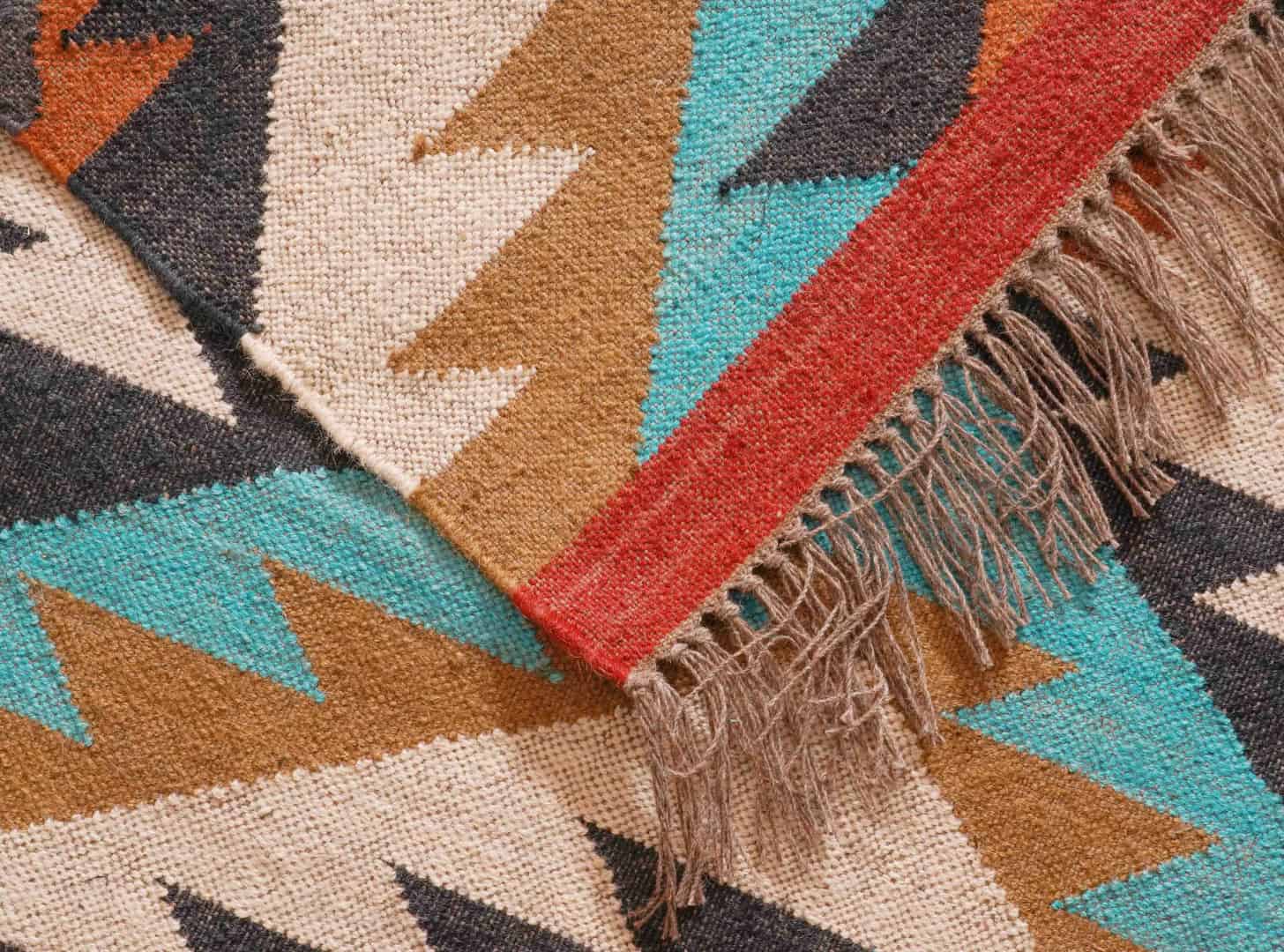 Handwoven Bohemian Eco Friendly Multicolor Wool Jute Kilim Rug Large Area Jute Dhurrie Rug For Living Room And Kitchen Decor Rug  - Image 6