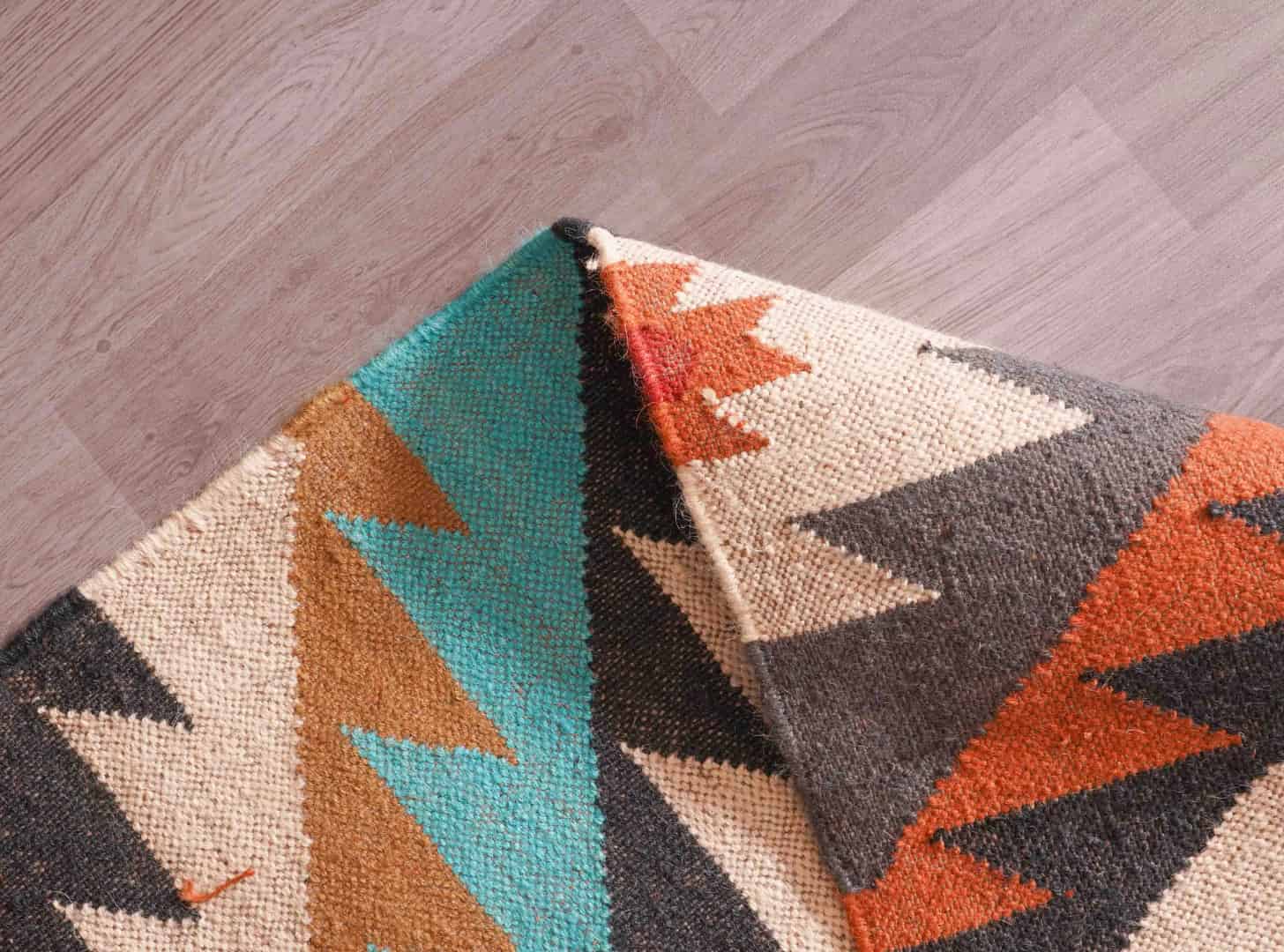 Handwoven Bohemian Eco Friendly Multicolor Wool Jute Kilim Rug Large Area Jute Dhurrie Rug For Living Room And Kitchen Decor Rug  - Image 11
