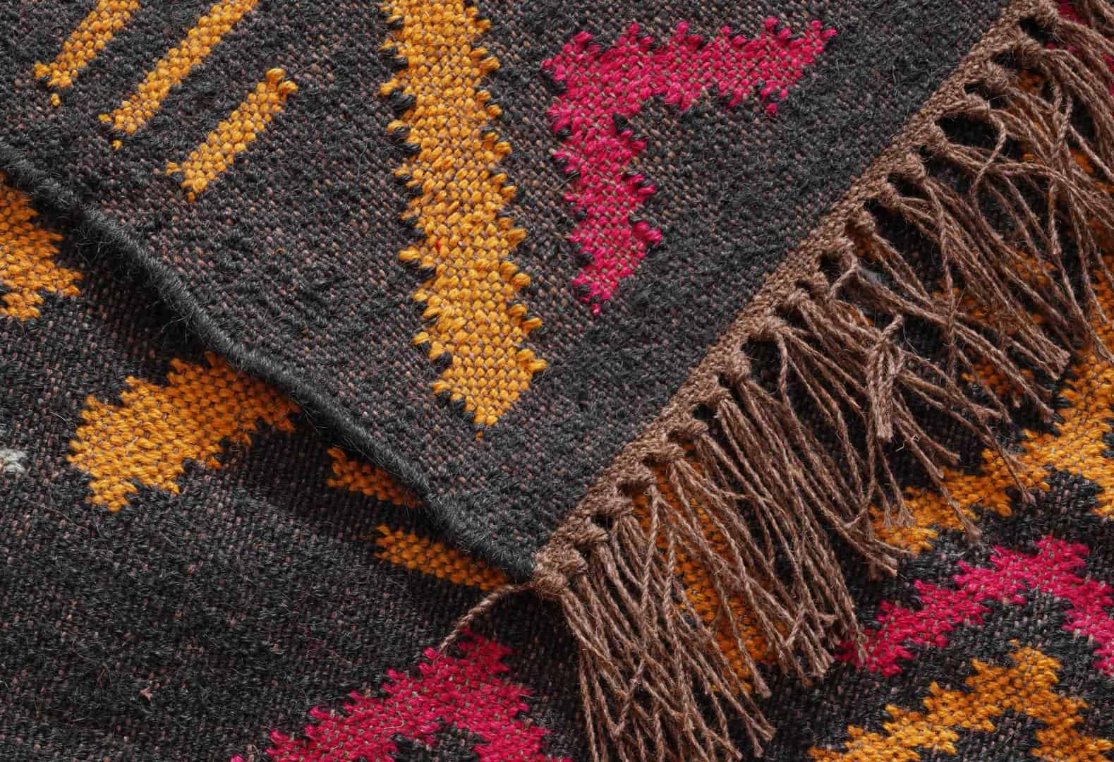 Handwoven Vintage Wool Jute Rugs For Home Decor Traditional Kilim Rug Vintage Jute Kilim Rug Oushak Area Rug Vintage Kilim Rugs Kilim Rug - Image 7