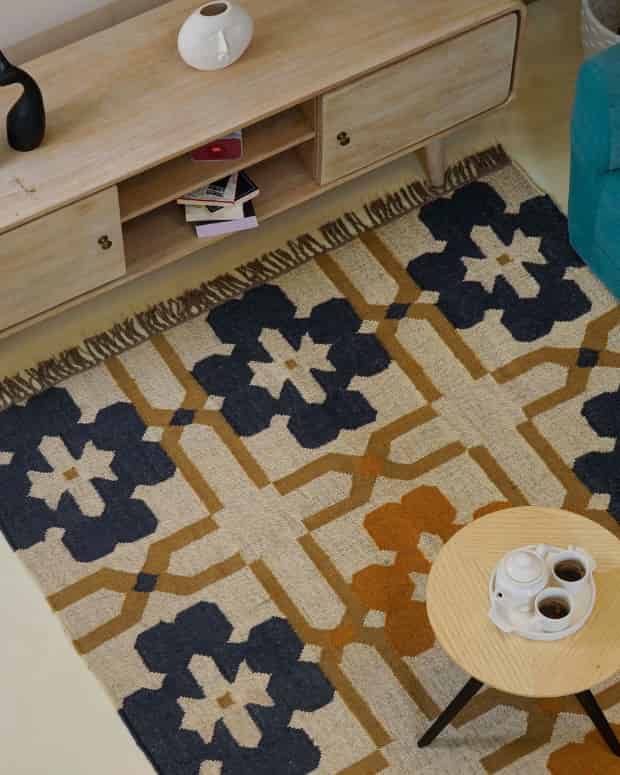Chouhan-KLM400004 Handwoven Vintage Kilim Rug  - Image 6