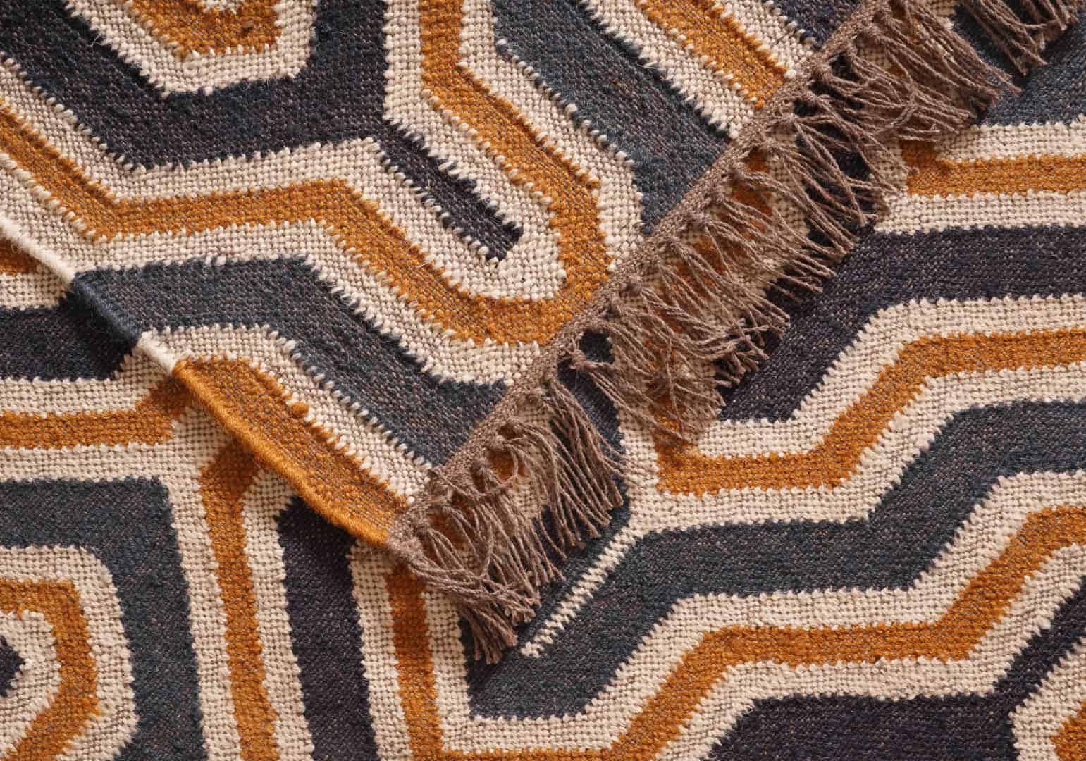 Handwoven Vintage KILIM Rug Multicolor Jute Rug wool rug Kilim Dhurrie traditional Indian Chic Victorian Hipster Living Room Decor Rug  - Image 9