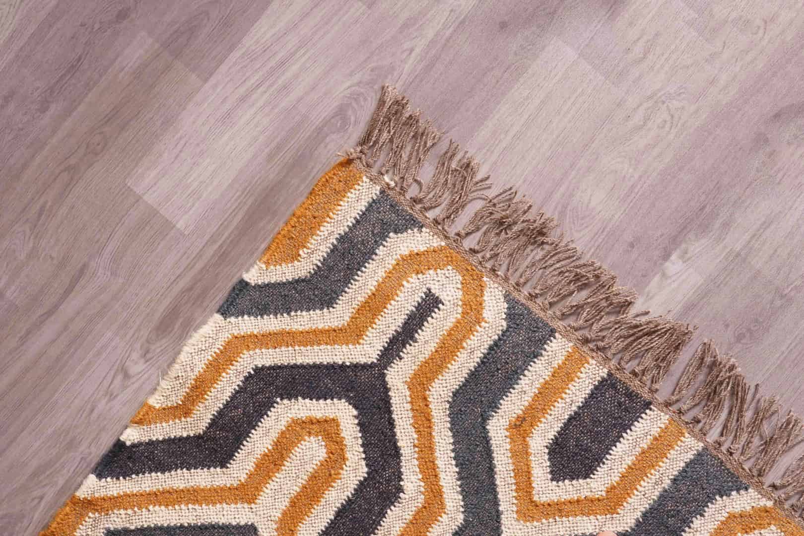 Handwoven Vintage KILIM Rug Multicolor Jute Rug wool rug Kilim Dhurrie traditional Indian Chic Victorian Hipster Living Room Decor Rug  - Image 8