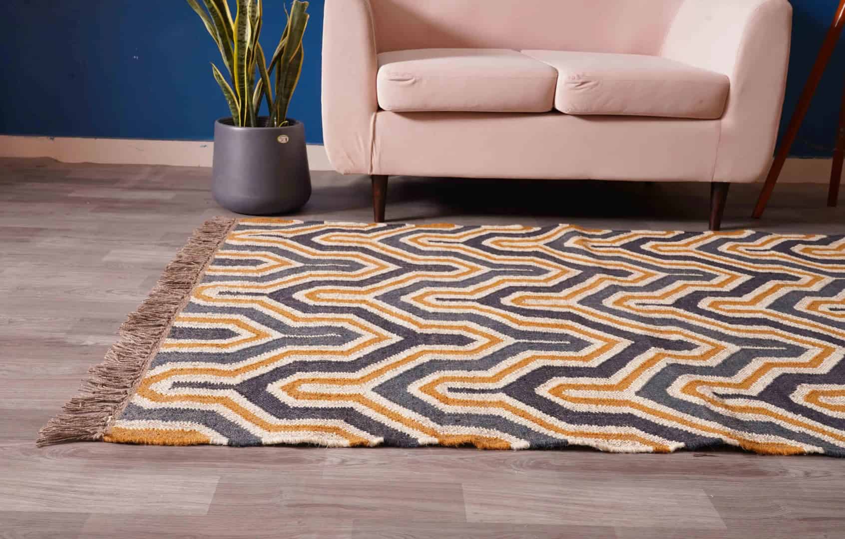 Handwoven Vintage KILIM Rug Multicolor Jute Rug wool rug Kilim Dhurrie traditional Indian Chic Victorian Hipster Living Room Decor Rug  - Image 6