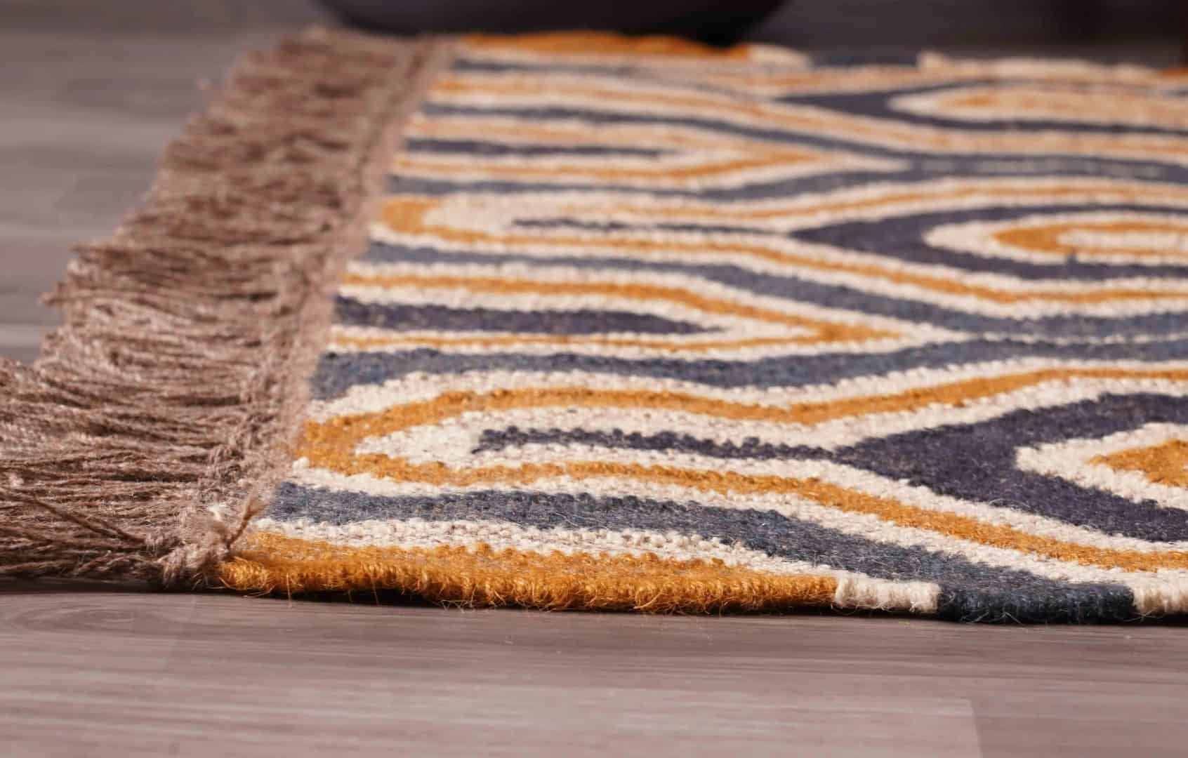 Handwoven Vintage KILIM Rug Multicolor Jute Rug wool rug Kilim Dhurrie traditional Indian Chic Victorian Hipster Living Room Decor Rug  - Image 7