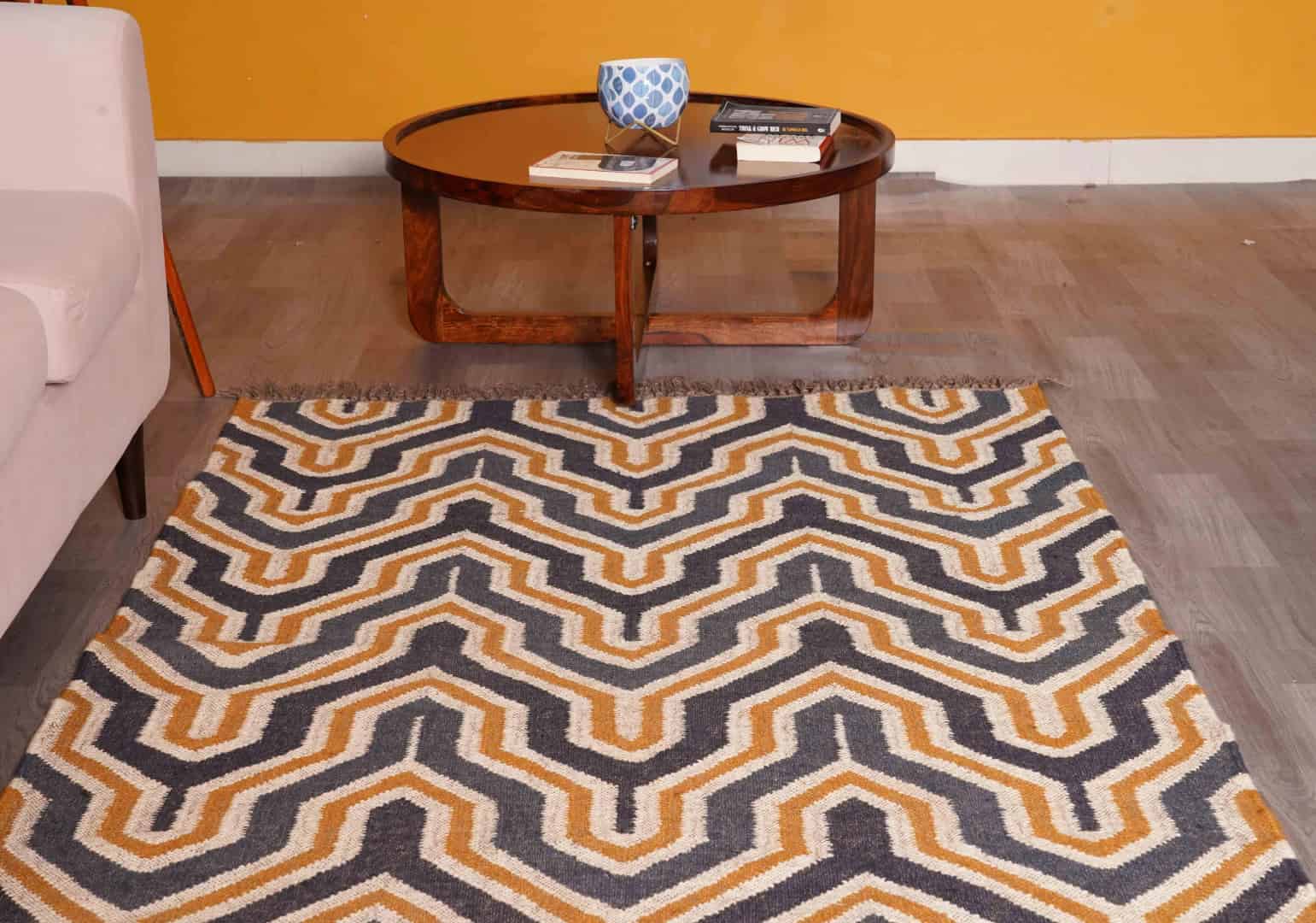 Handwoven Vintage KILIM Rug Multicolor Jute Rug wool rug Kilim Dhurrie traditional Indian Chic Victorian Hipster Living Room Decor Rug  - Image 4