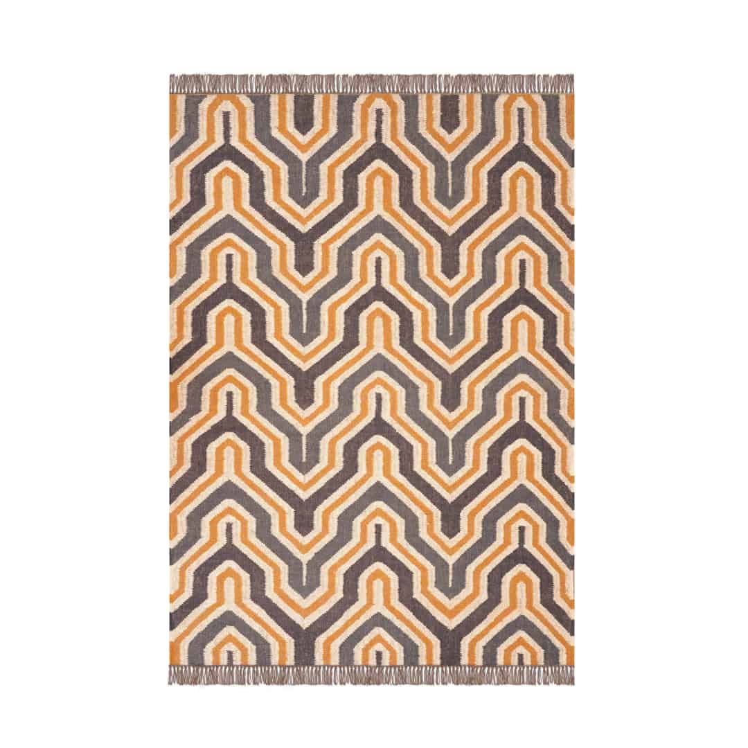 Handwoven Vintage KILIM Rug Multicolor Jute Rug wool rug Kilim Dhurrie traditional Indian Chic Victorian Hipster Living Room Decor Rug  - Image 1