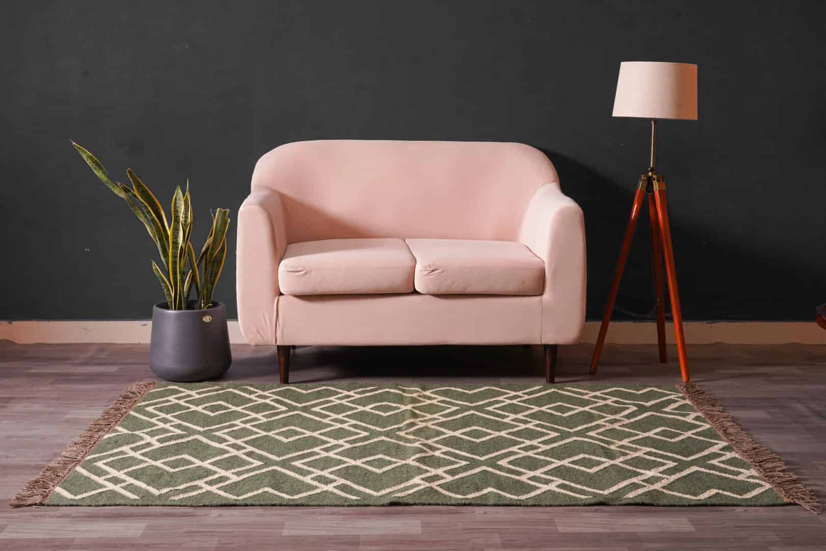 Green with Off White Design Wool Jute Traditional Kilim Rug Indian Rug Vintage Kilim Rugs Kilim Rug Vintage Rug Oushak Rug Vintage Large Area Rug  - Image 2