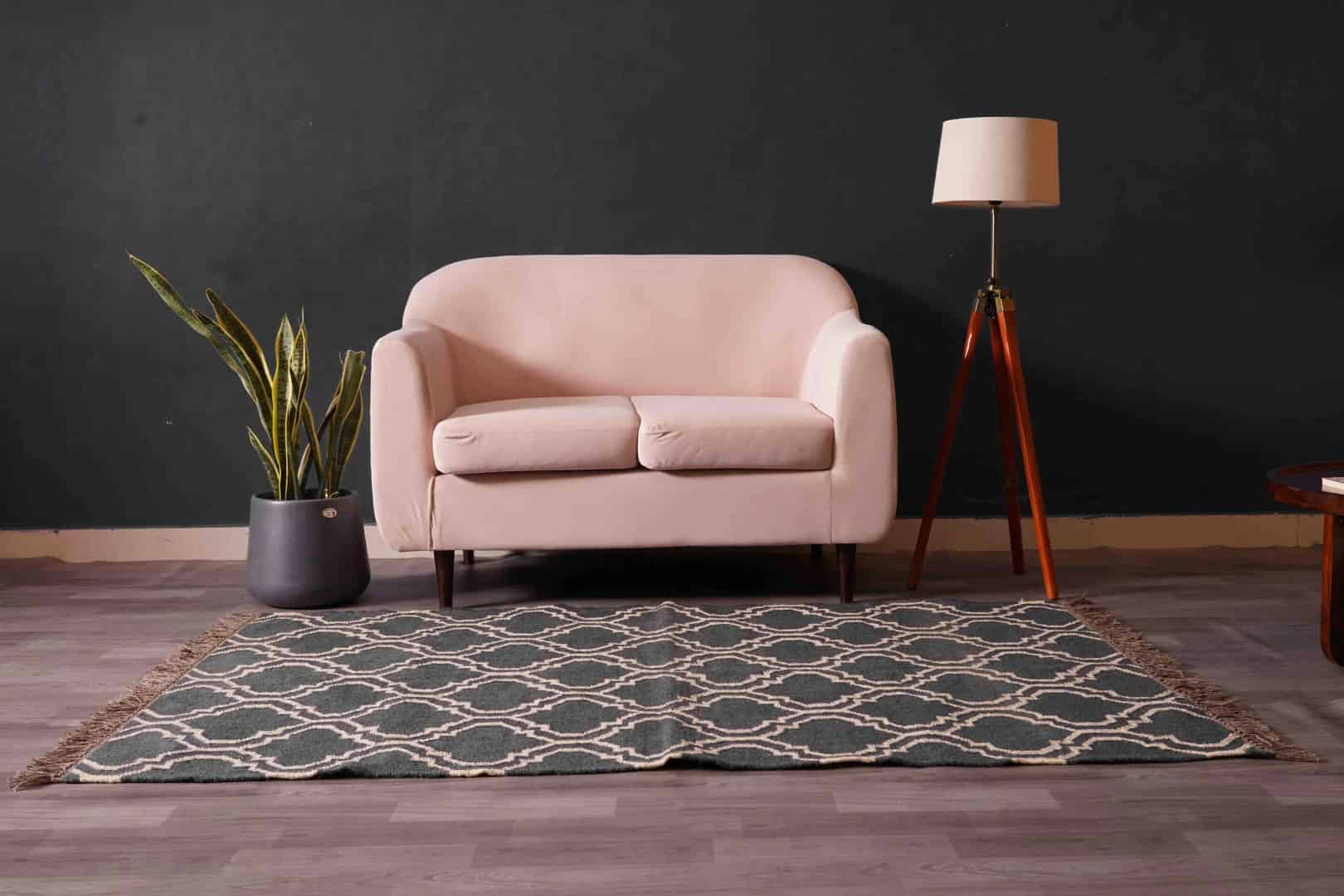 Black with Off White Design Handwoven Wool Jute Kilim Rug Rectangle Shape Large Kilim Dhurrie Rug Bohemian Jute Area Rug  - Image 3