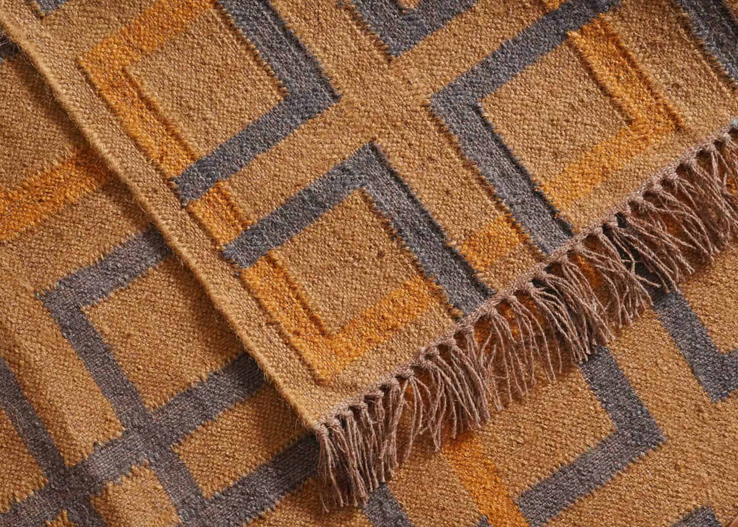 Vintage Wool Jute Rugs For Home Decor Traditional Kilim Rug Indian Rug Vintage Rug Oushak Rug Vintage Kilim Rugs Kilim Large Area Rug  - Image 6